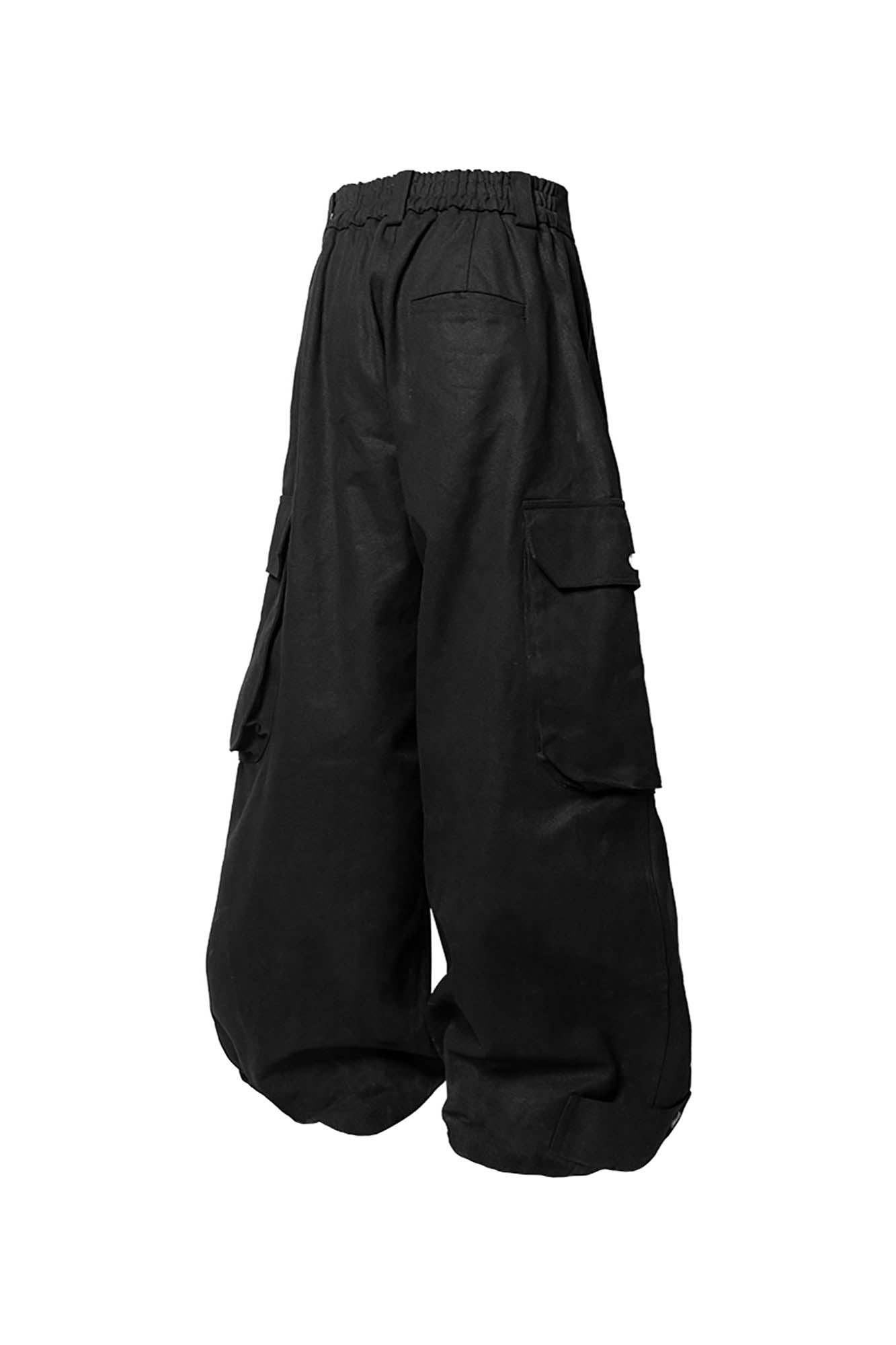 RELABEL Detachable Scarf Pleated Waxed Wide-Leg Cargo, premium urban and streetwear designers apparel on PROJECTISR.com, RELABEL