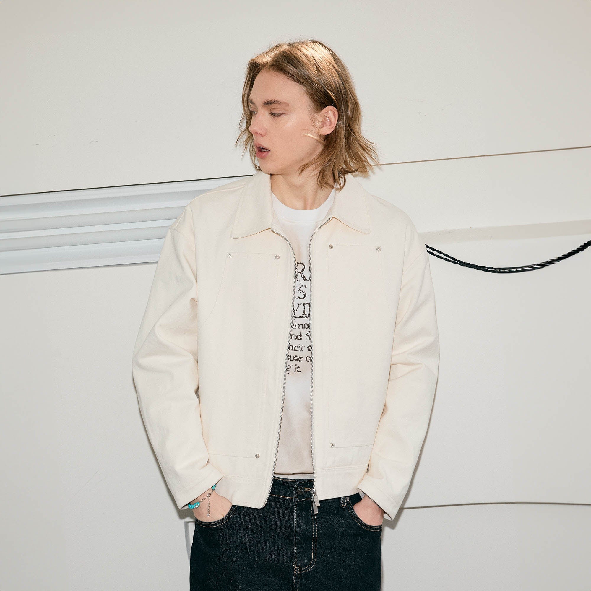 KREATE Studded Patchwork Utility Jacket, premium urban and streetwear designers apparel on PROJECTISR.com, KREATE