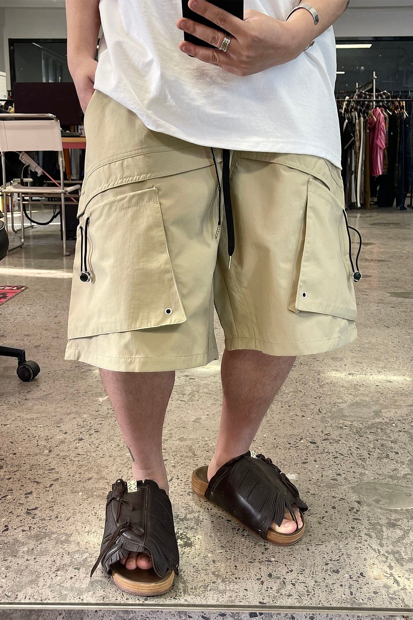 ME DA IGUAL Multi-Pocket Waterproof Cargo Shorts, premium urban and streetwear designers apparel on PROJECTISR.com, ME DA IGUAL