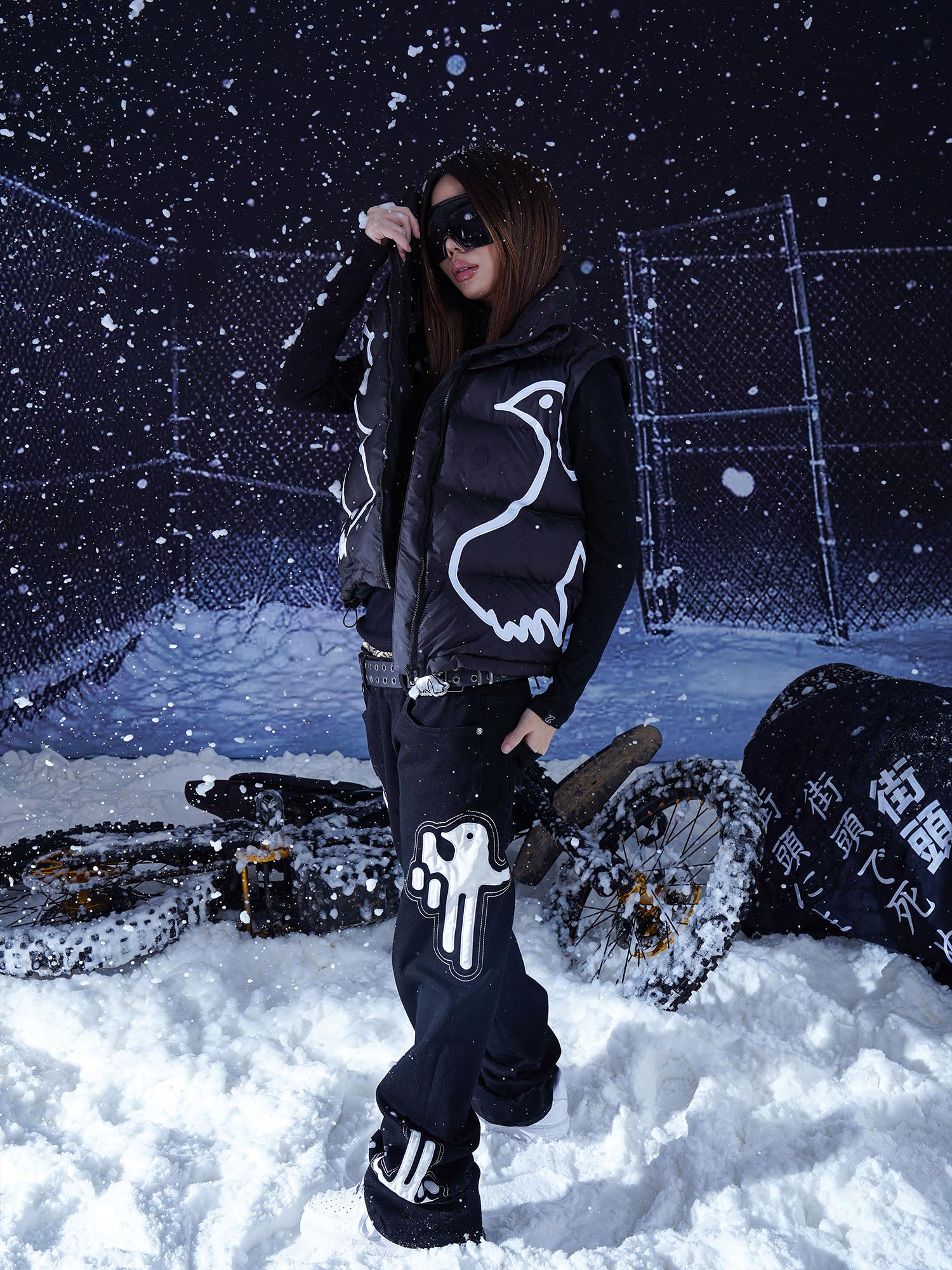 VINKID Peace Dove Patch Padded Vest