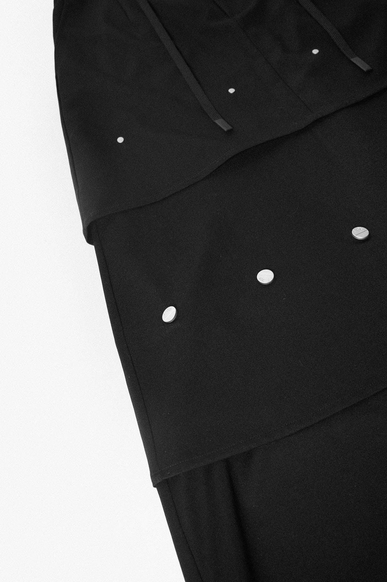 RELABEL Layered Detachable Snap-Fastener Long Skirt, premium urban and streetwear designers apparel on PROJECTISR.com, RELABEL