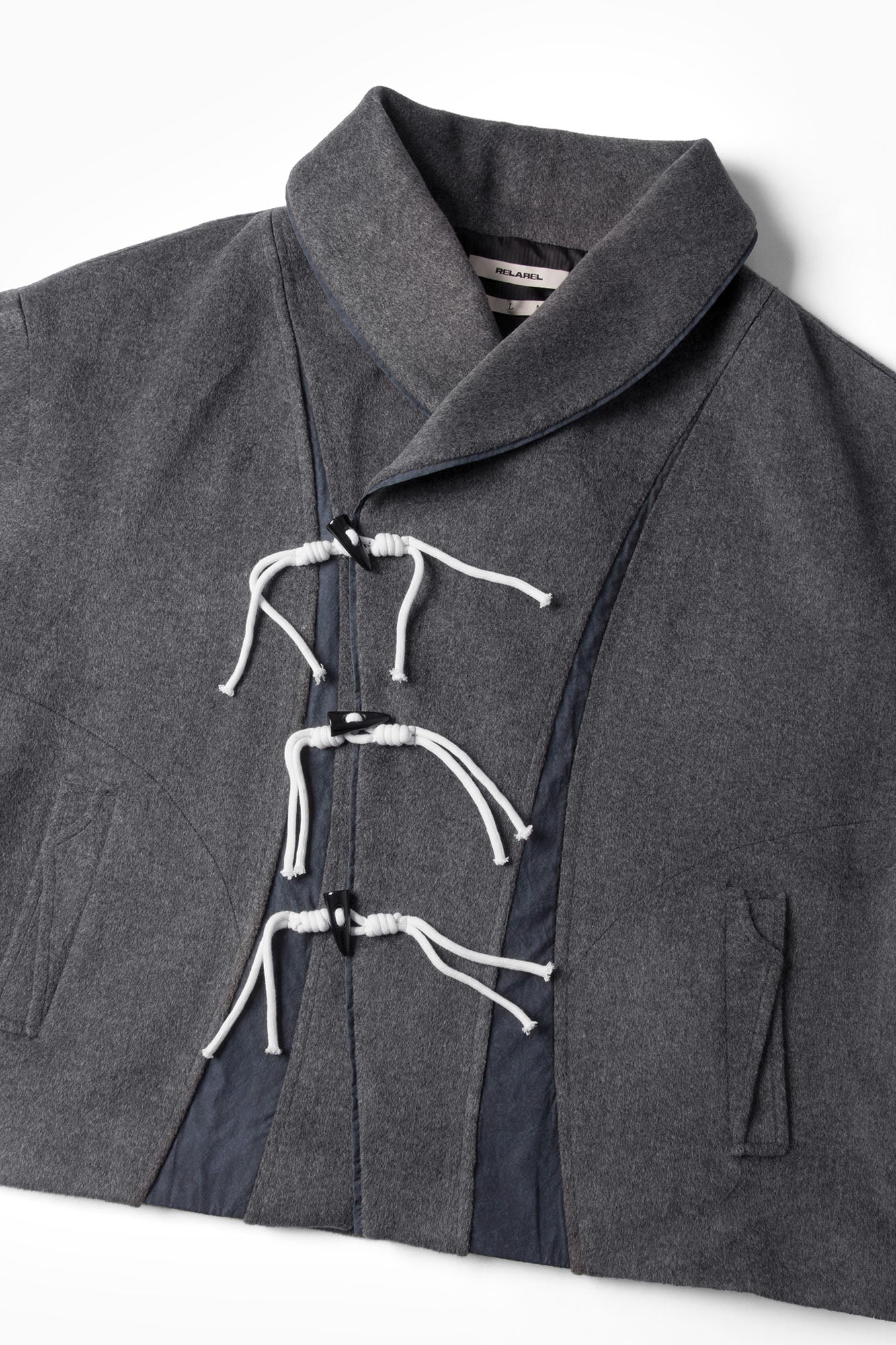 RELABEL Asym Wool-Blend Curved Panel Jacket