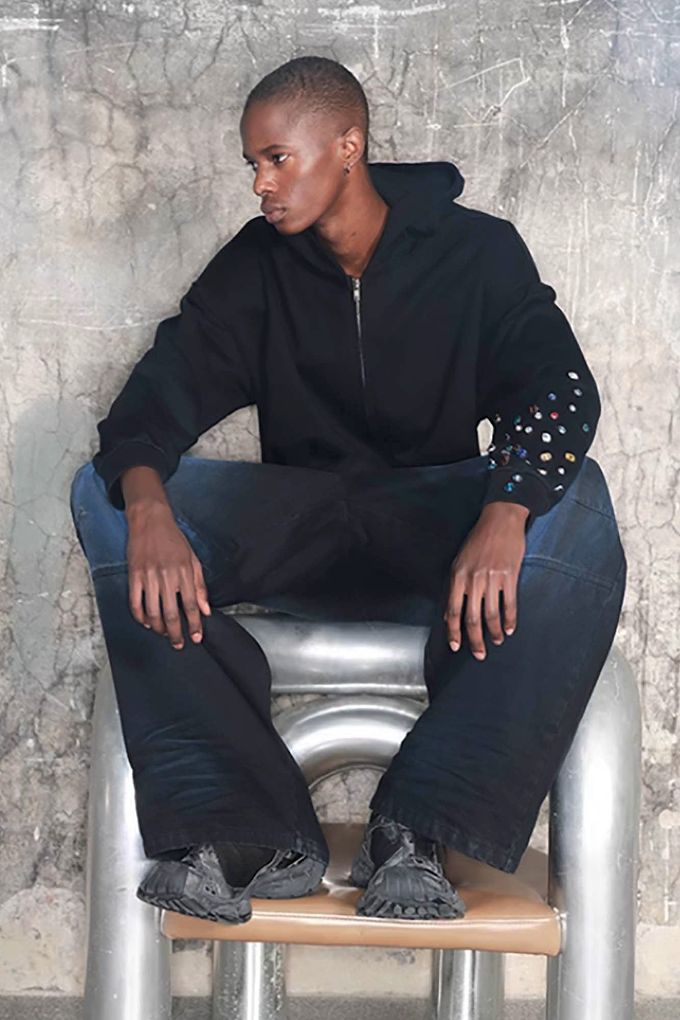 TRIANGLE PROJECT Gem Zip-Up Hoodie, premium urban and streetwear designers apparel on PROJECTISR.com, TRIANGLE PROJECT