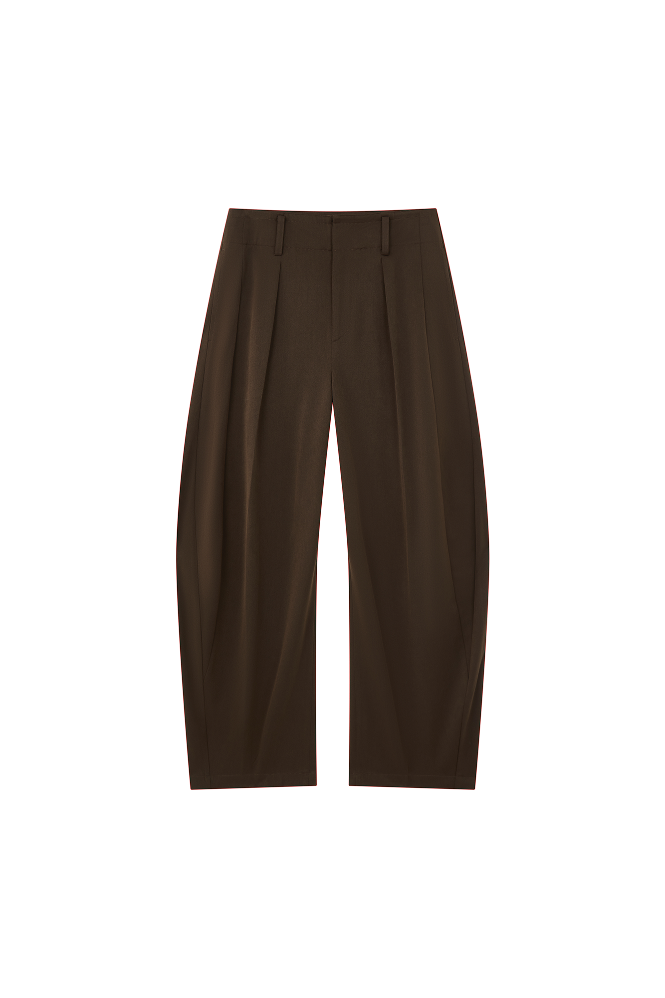 OPICLOTH Wool-Blend Double-Pleated Curved Trousers, premium urban and streetwear designers apparel on PROJECTISR.com, OPICLOTH