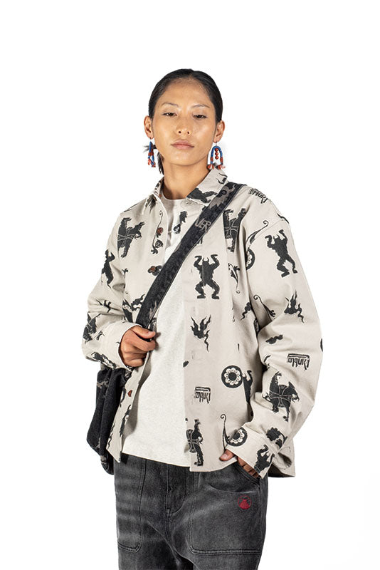 NERHI Tribal Totem Full-Print Shirt