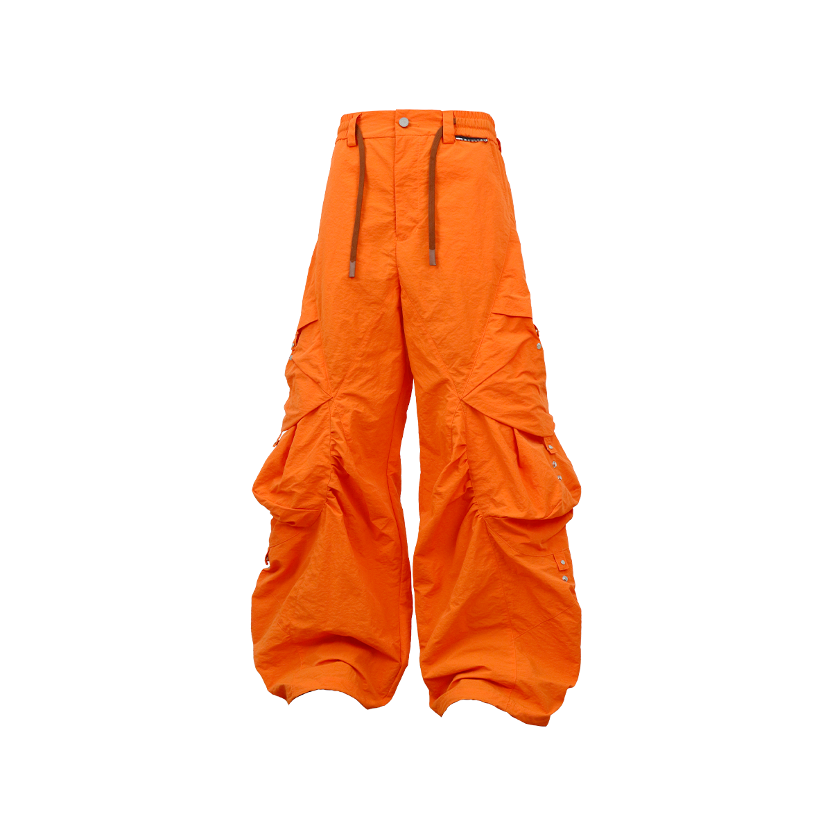 RELABEL Waterproof Nylon Drawstring Oversized Cargo Orange, premium urban and streetwear designers apparel on PROJECTISR.com, RELABEL
