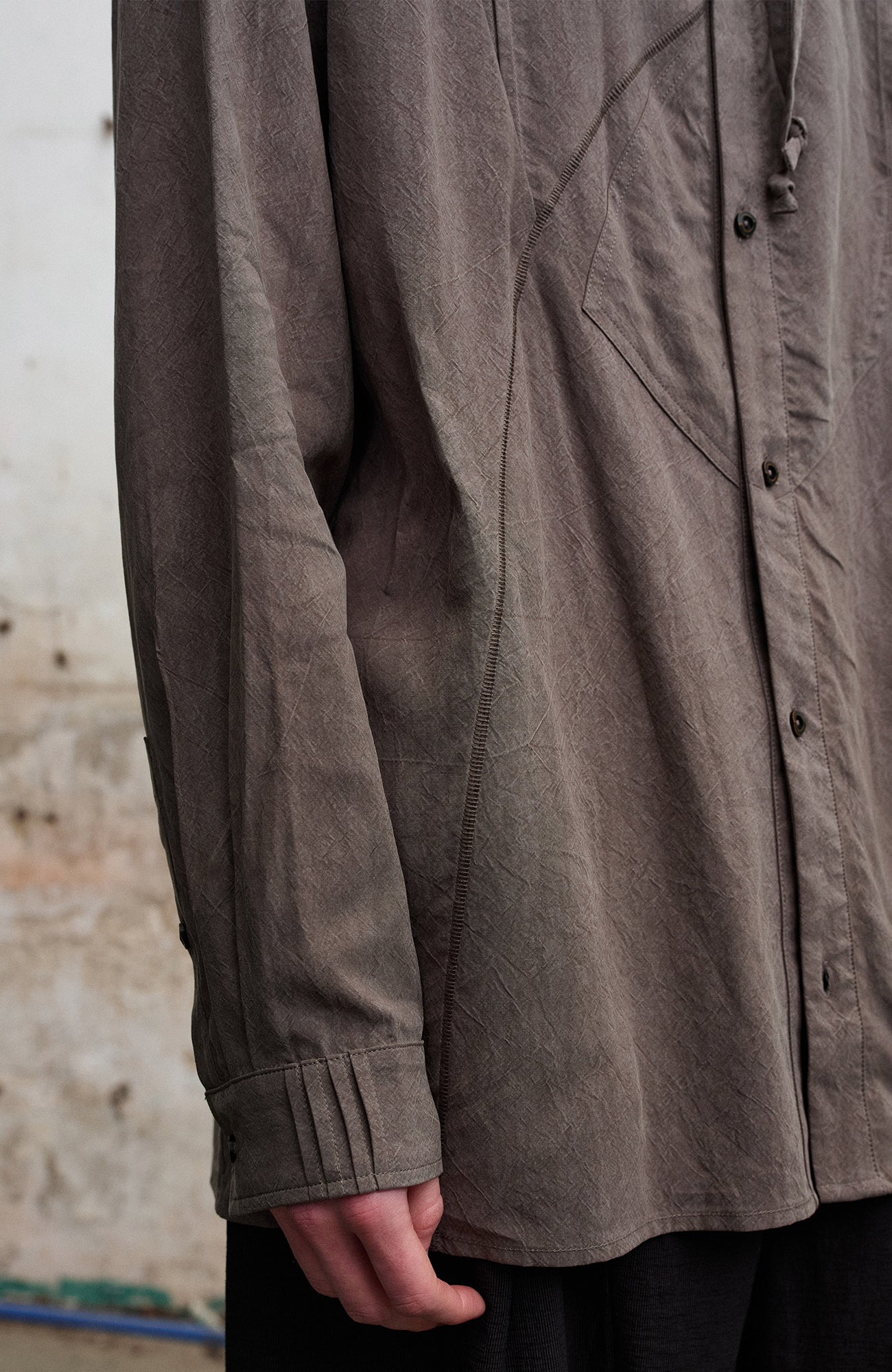 ILNya Nieternite Nifutur Draped Hooded Overshirt, premium urban and streetwear designers apparel on PROJECTISR.com, ILNya Nieternite Nifutur