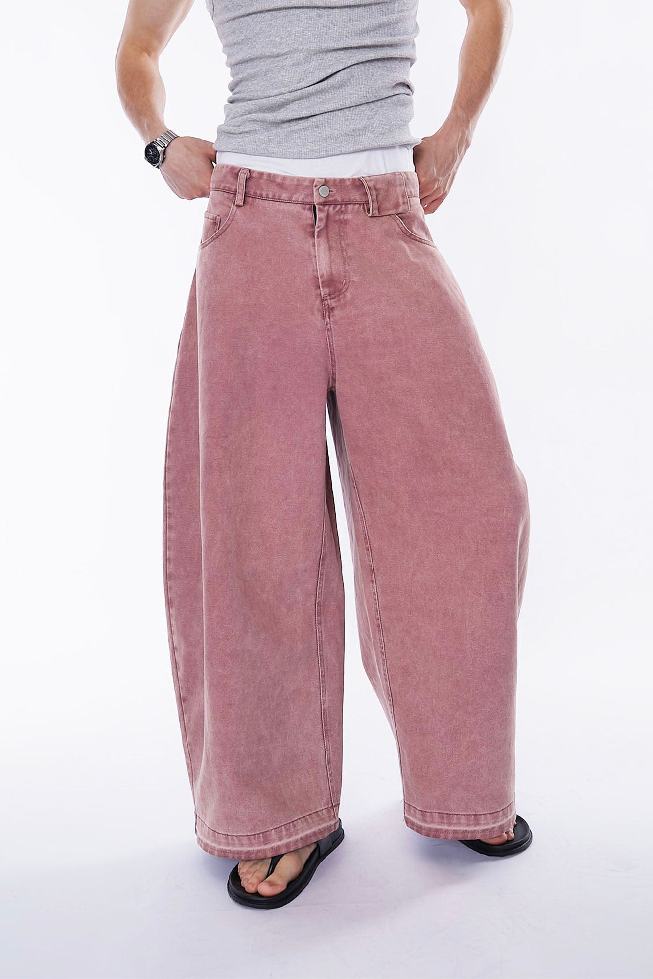 ASSEEN Washed Balloon Oversized Jeans, premium urban and streetwear designers apparel on PROJECTISR.com, ASSEEN