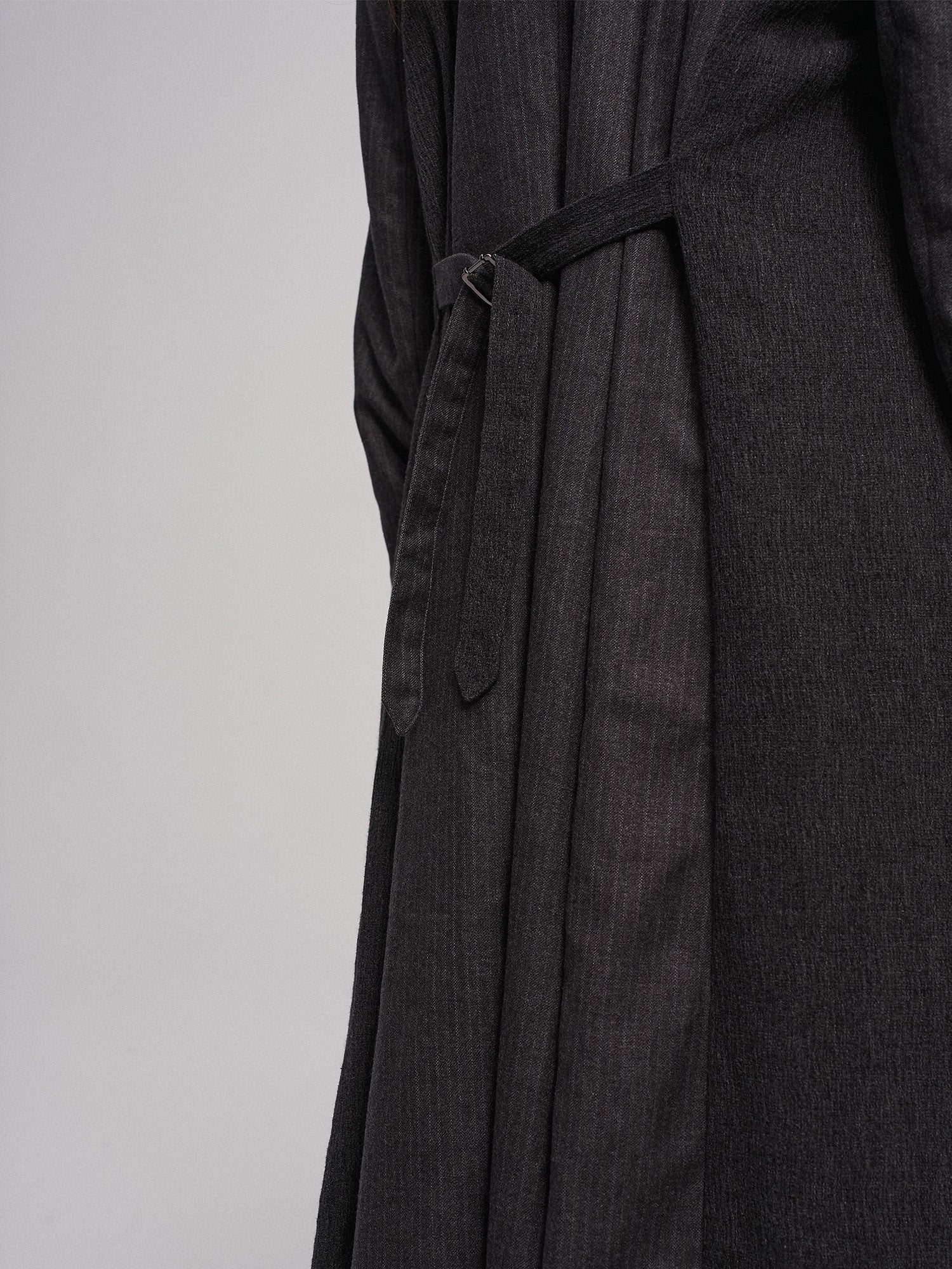 ILNya Nieternite Nifutur Asym Pinstriped Splice Long Coat