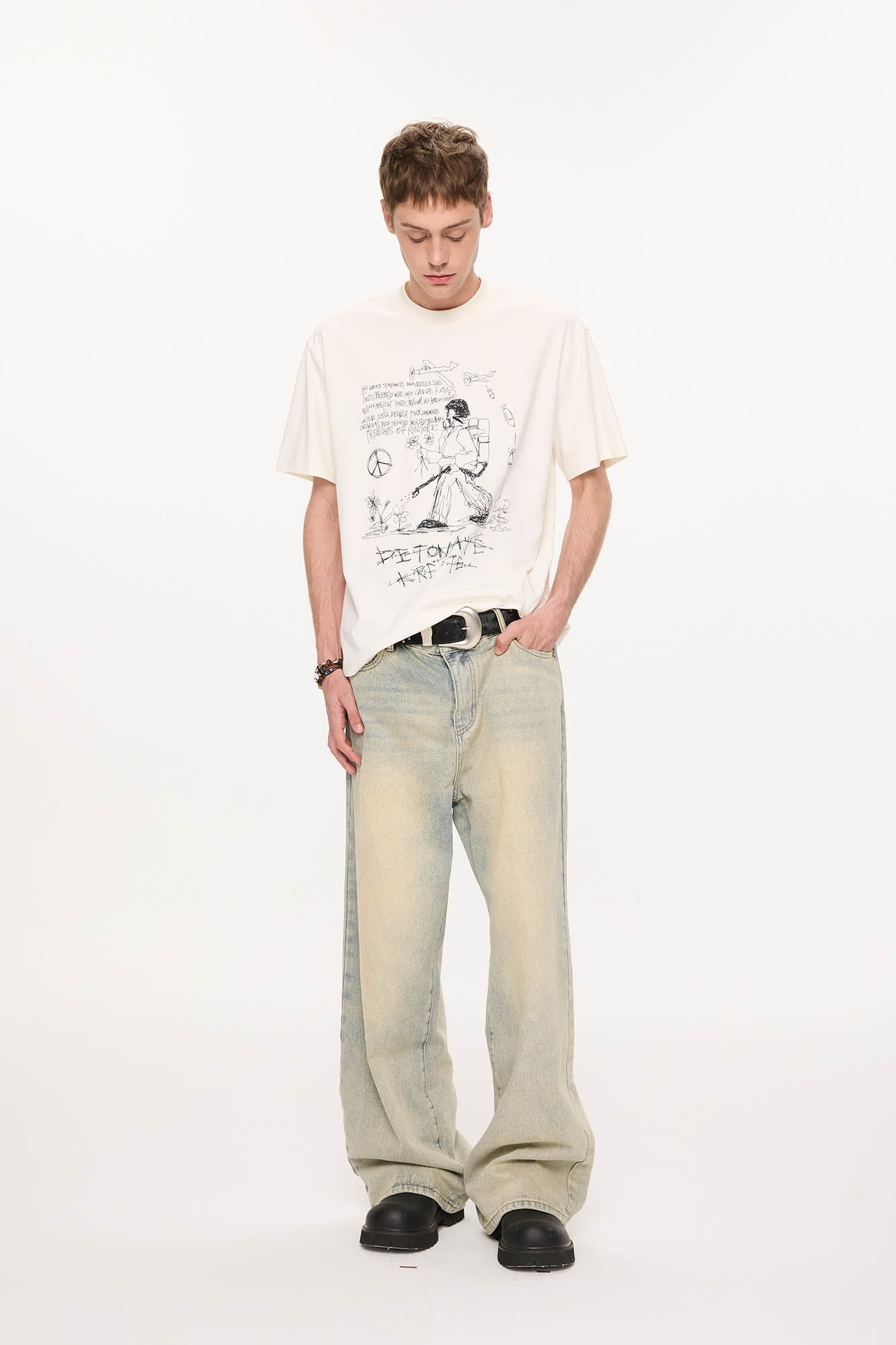 KREATE Anti-War Graphic Sorona T-Shirt