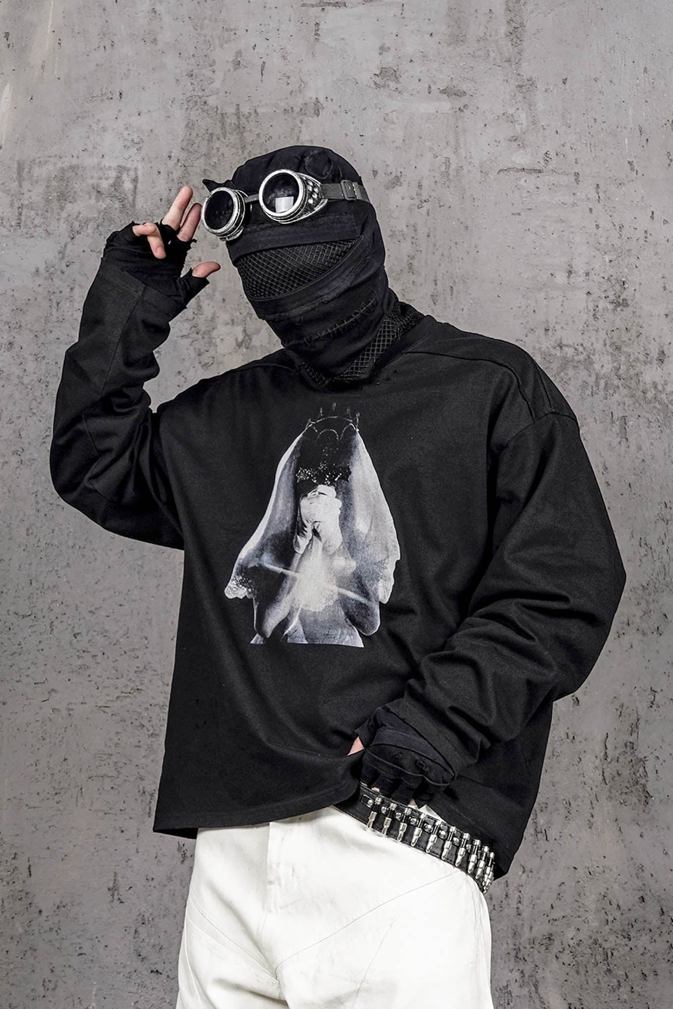 UNDERWATER Bridal Lament Long-Sleeve Tee Black, premium urban and streetwear designers apparel on PROJECTISR.com, UNDERWATER
