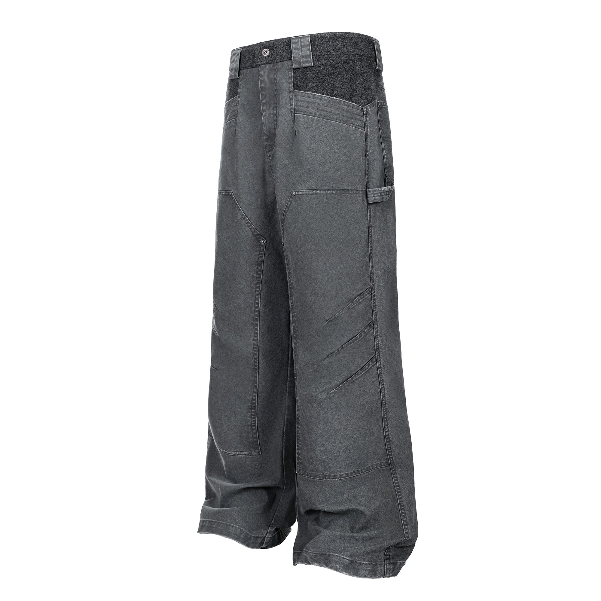 ESAIAS Claw Washed Panel Straight-Leg Pants, premium urban and streetwear designers apparel on PROJECTISR.com, ESAIAS