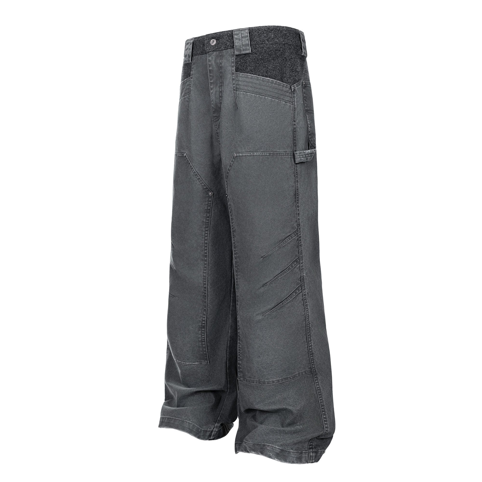 ESAIAS Claw Washed Panel Straight-Leg Pants, premium urban and streetwear designers apparel on PROJECTISR.com, ESAIAS