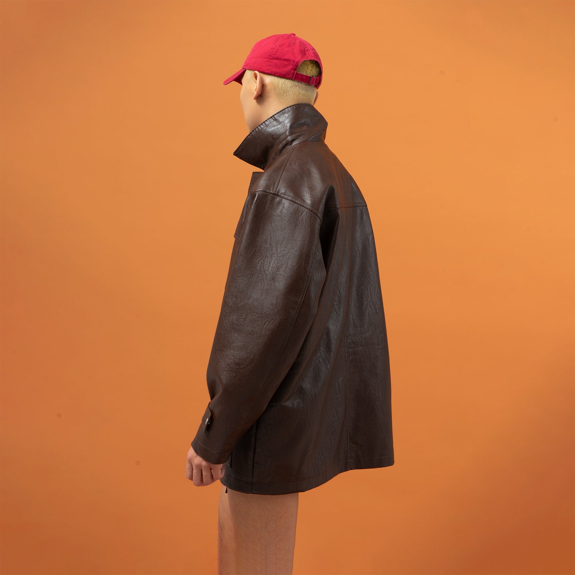 CLP Big Pocket Oversized Faux Leather Jacket, premium urban and streetwear designers apparel on PROJECTISR.com, CLP