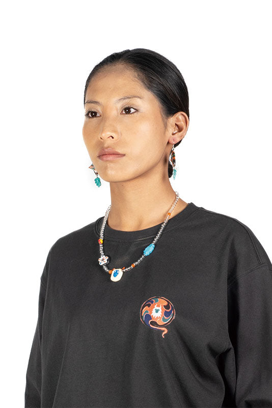 NERHI Totem Clay & Crystal Beaded Necklace