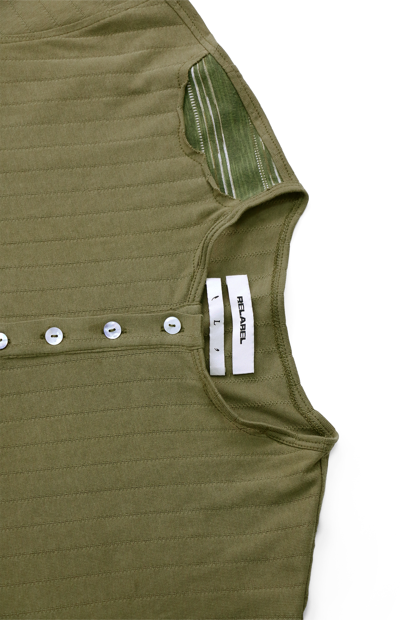RELABEL Detachable Hood Distressed Henley Tee, premium urban and streetwear designers apparel on PROJECTISR.com, RELABEL