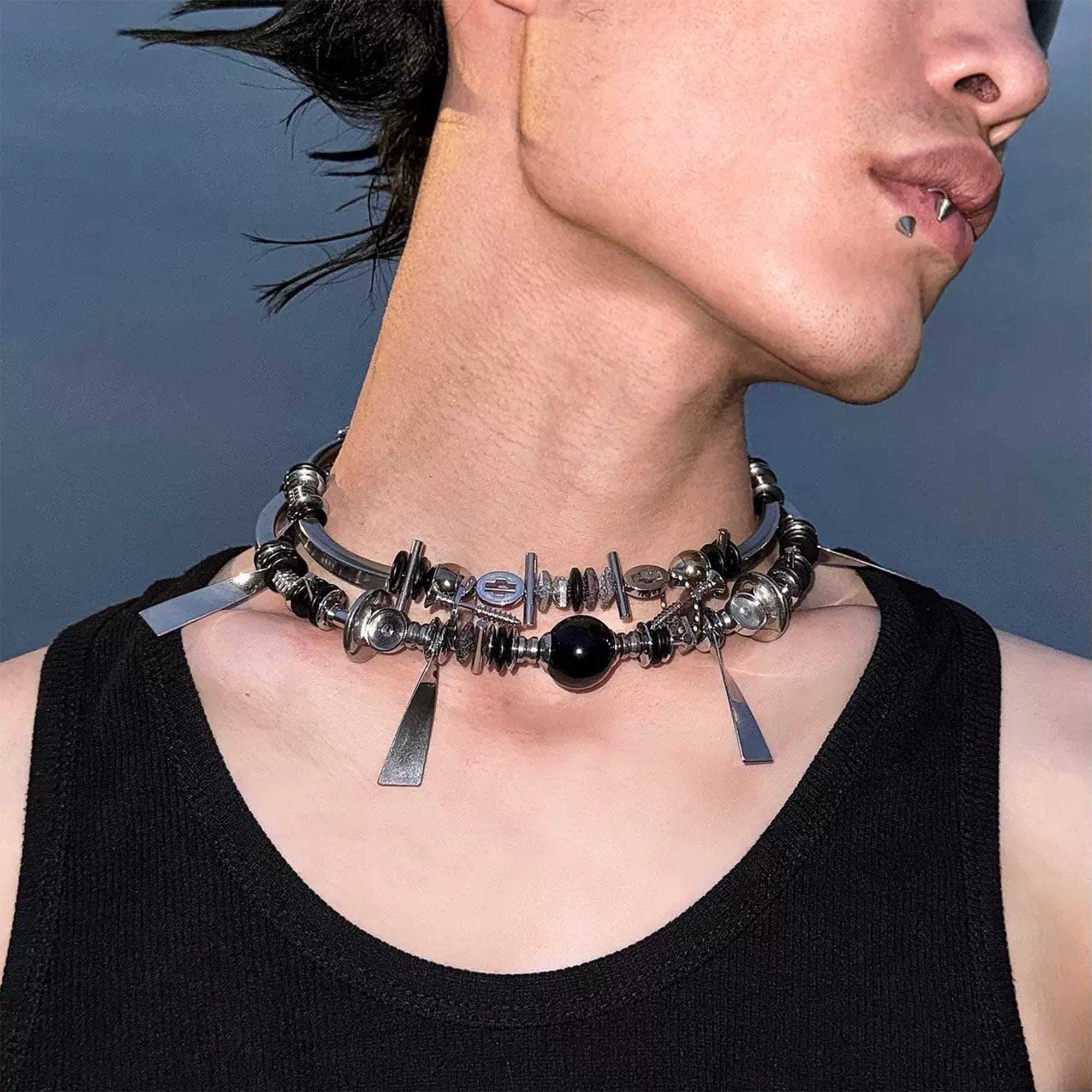 ILLUSORY The Inventor Layered Adjustable Mechanical Beaded Chain, premium urban and streetwear designers apparel on PROJECTISR.com, ILLUSORY