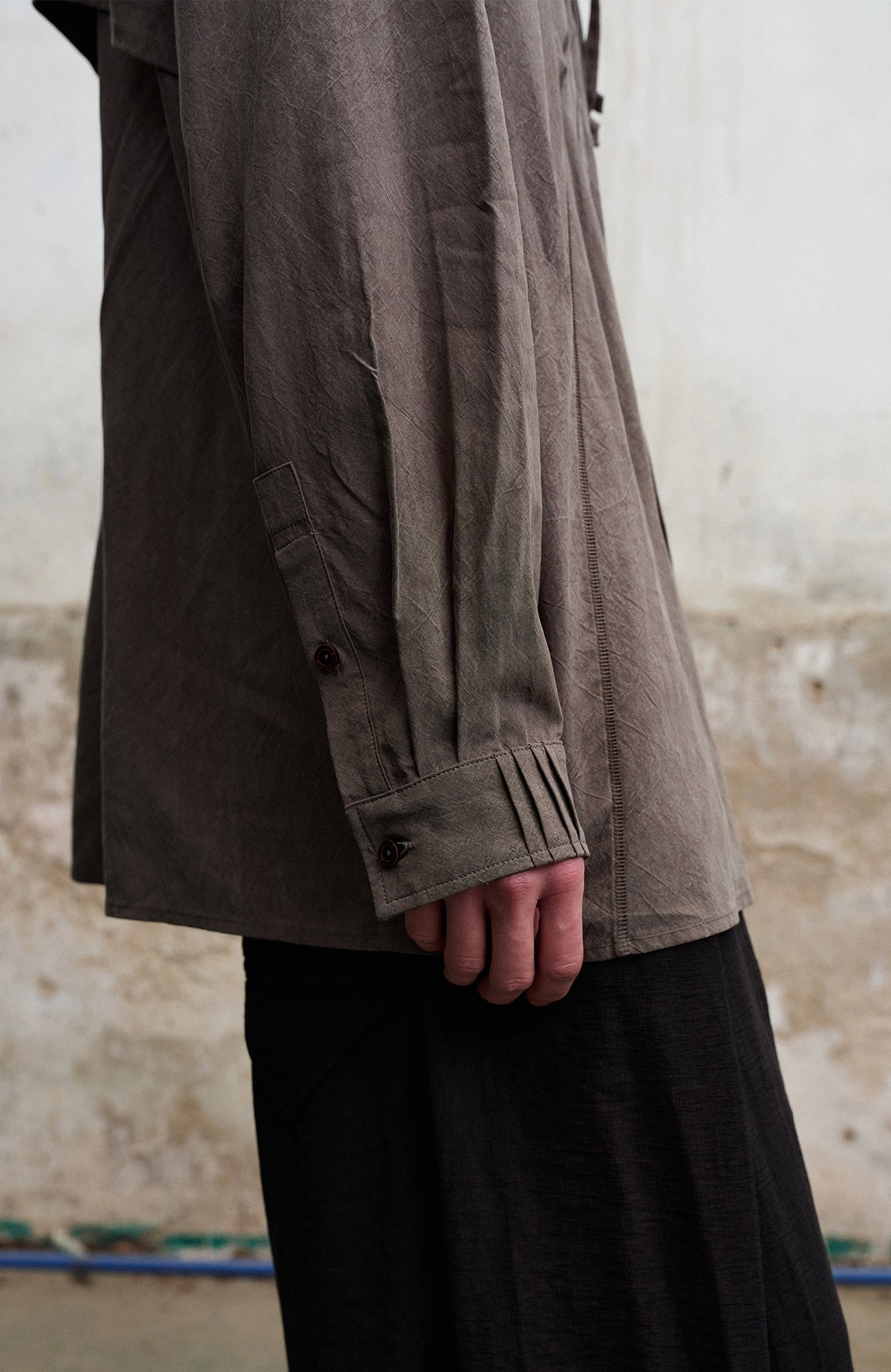 ILNya Nieternite Nifutur Draped Hooded Overshirt, premium urban and streetwear designers apparel on PROJECTISR.com, ILNya Nieternite Nifutur