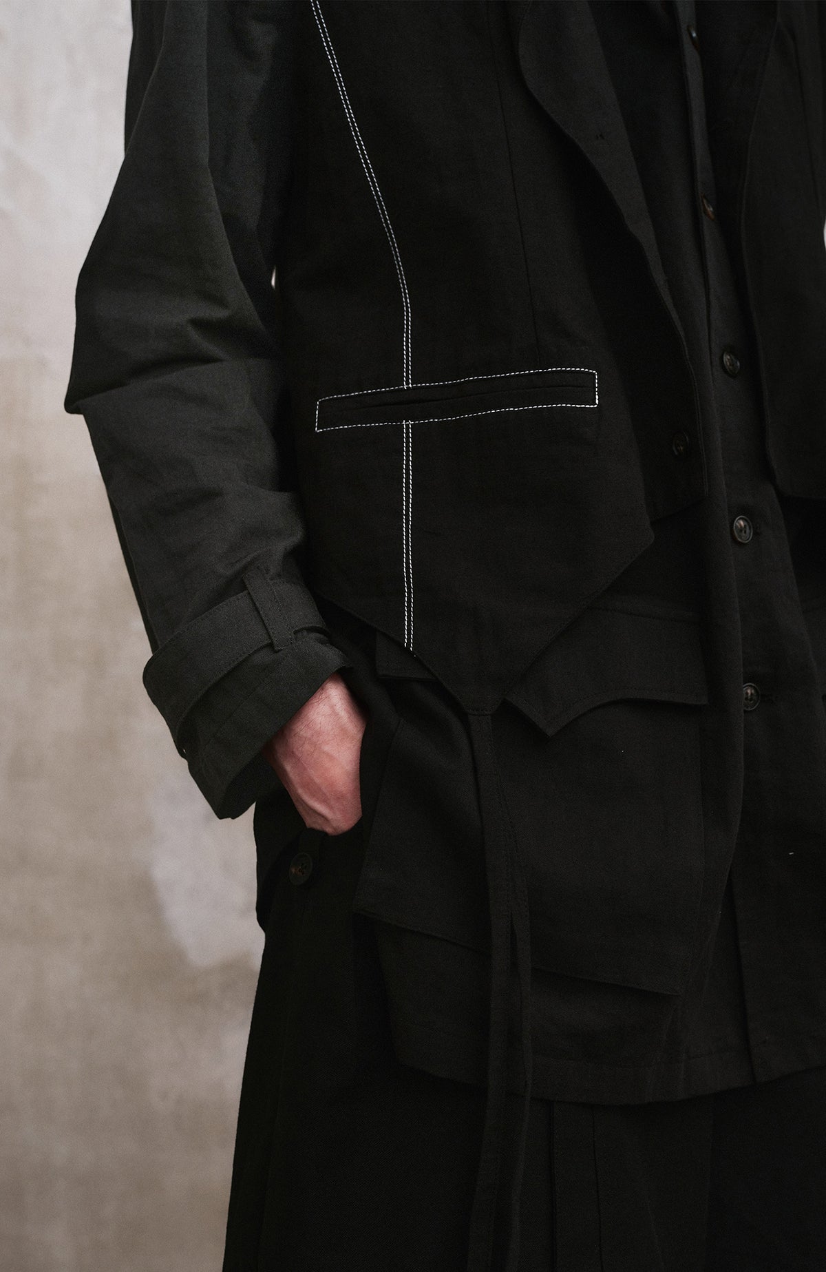 ILNya Nieternite Nifutur Detachable Vest Layered Long-Sleeve Shirt
