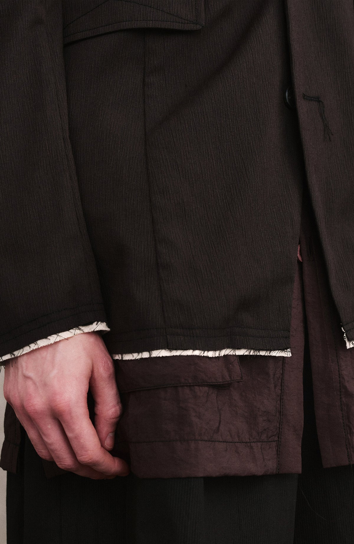 ILNya Nieternite Nifutur Spliced Knit Blazer Jacket