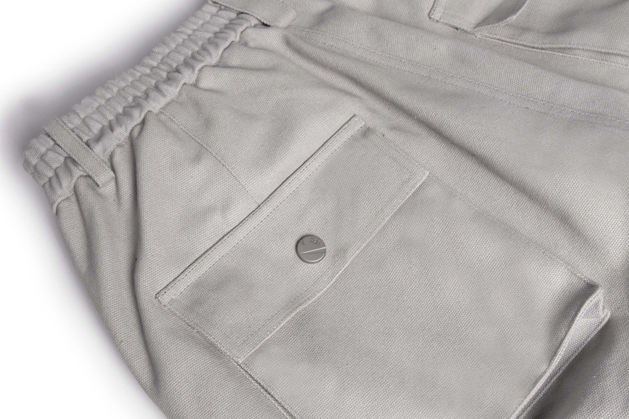 RELABEL Multi-Pocket Oversized Workwear Cargo Pants Gray, premium urban and streetwear designers apparel on PROJECTISR.com, RELABEL