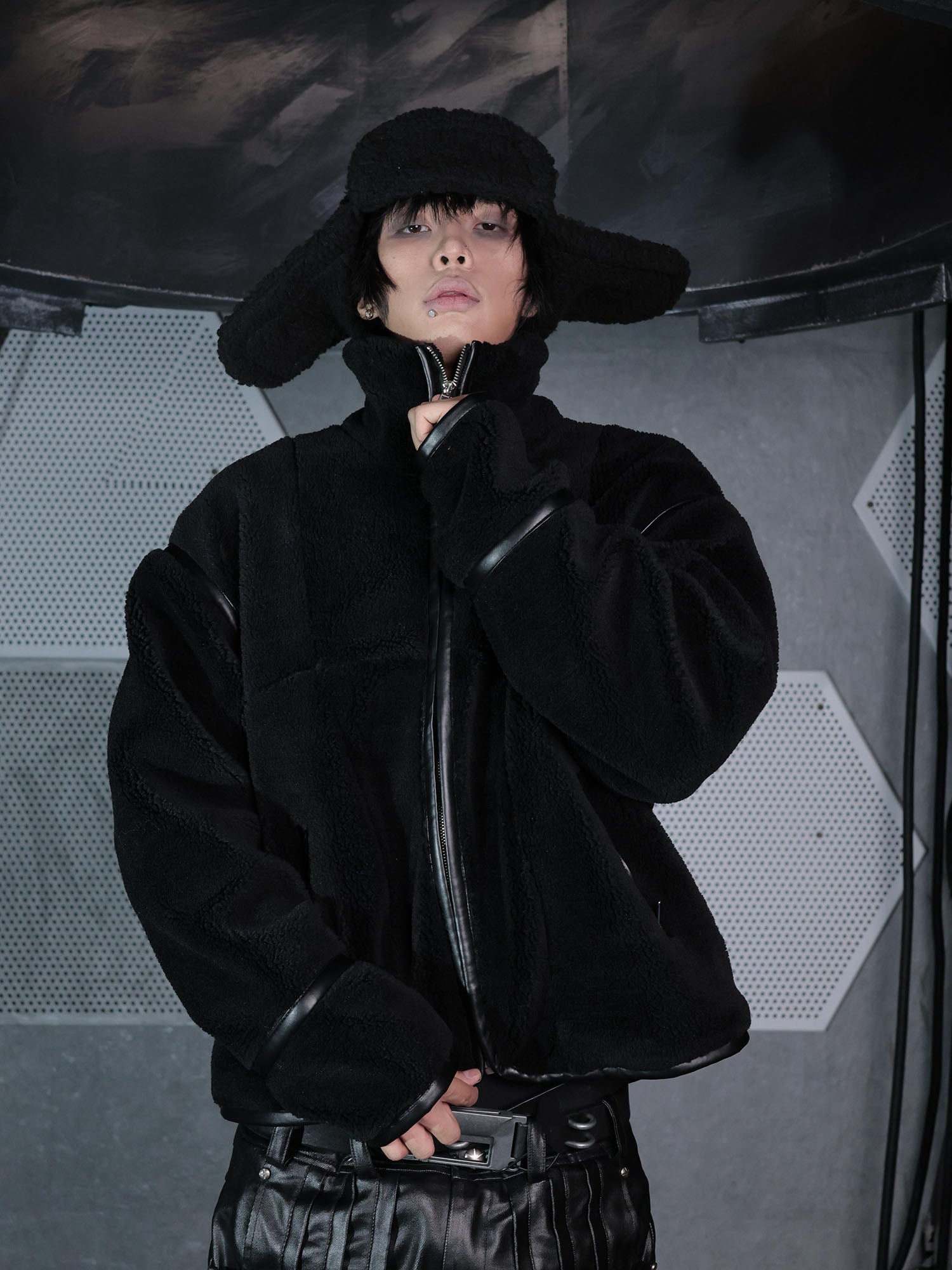 SSIN7 Panel High-Neck Fleece Jacket