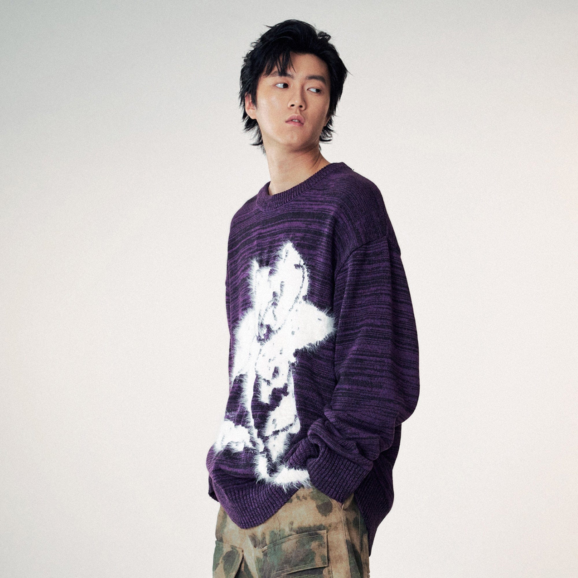1997 POSTOFFICE Modern Knitted Lotus Sweatshirt, premium urban and streetwear designers apparel on PROJECTISR.com, 1997 POSTOFFICE