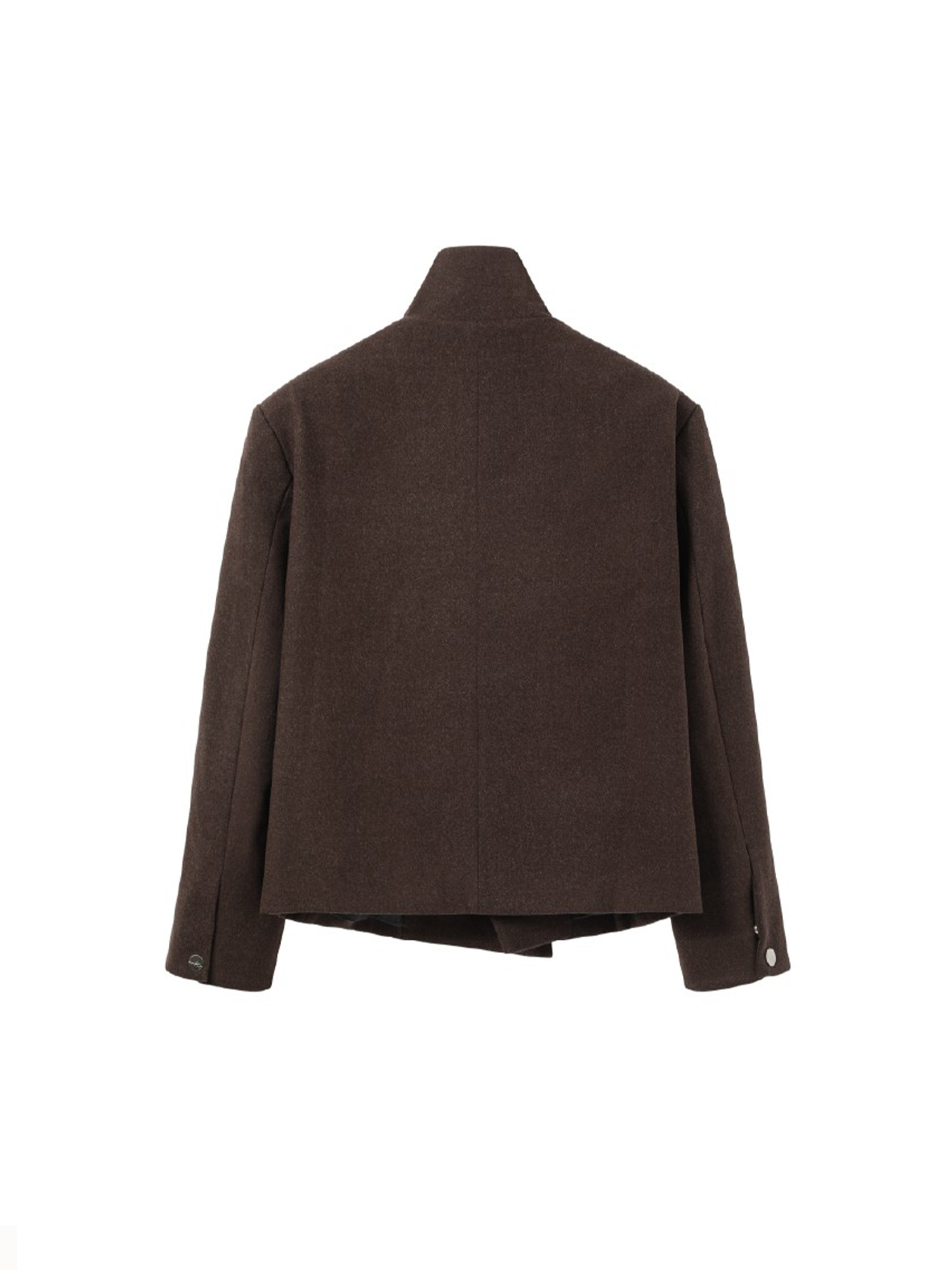 ALVNG AR ANTS Asymmetrical Wool-Blend High-Neck Jacket