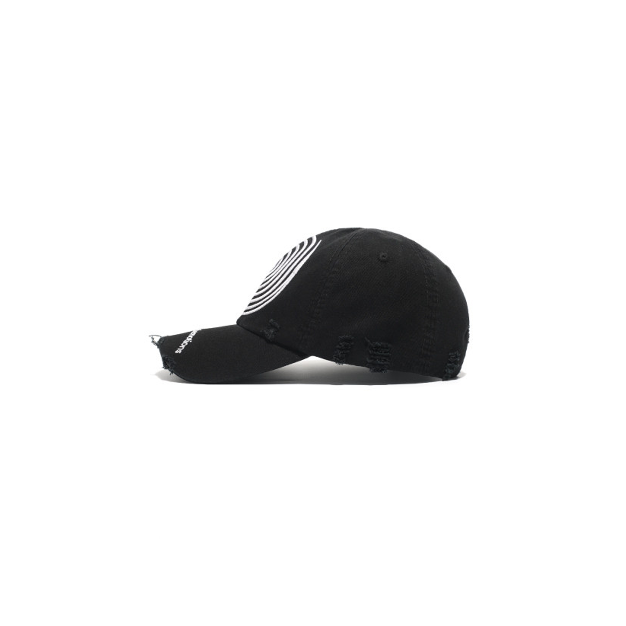 NOTHINGNESS WORLD Distressed Embroidered LOGO Dad Cap, premium urban and streetwear designers apparel on PROJECTISR.com, NOTHINGNESS WORLD