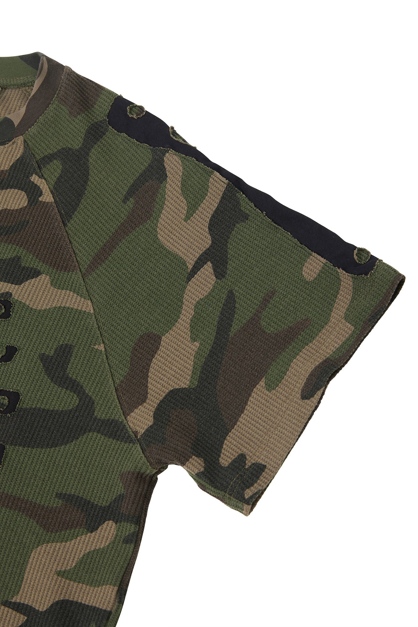 RELABEL Camo Detachable Hood Skeleton Graphic Tee
