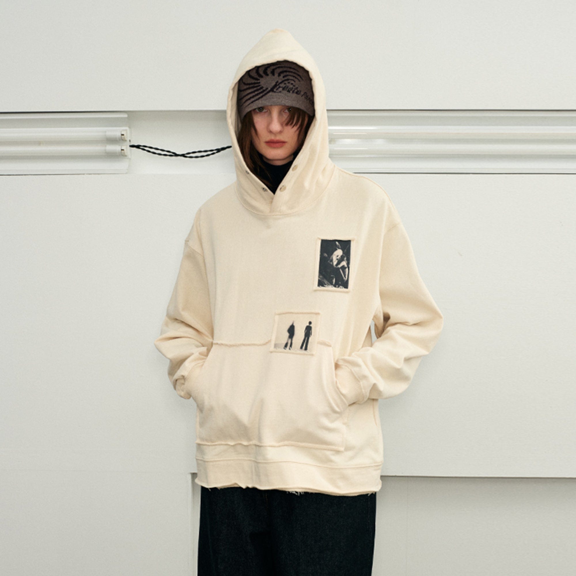 KREATE Abstract Graphics Patchwork Hoodie, premium urban and streetwear designers apparel on PROJECTISR.com, KREATE