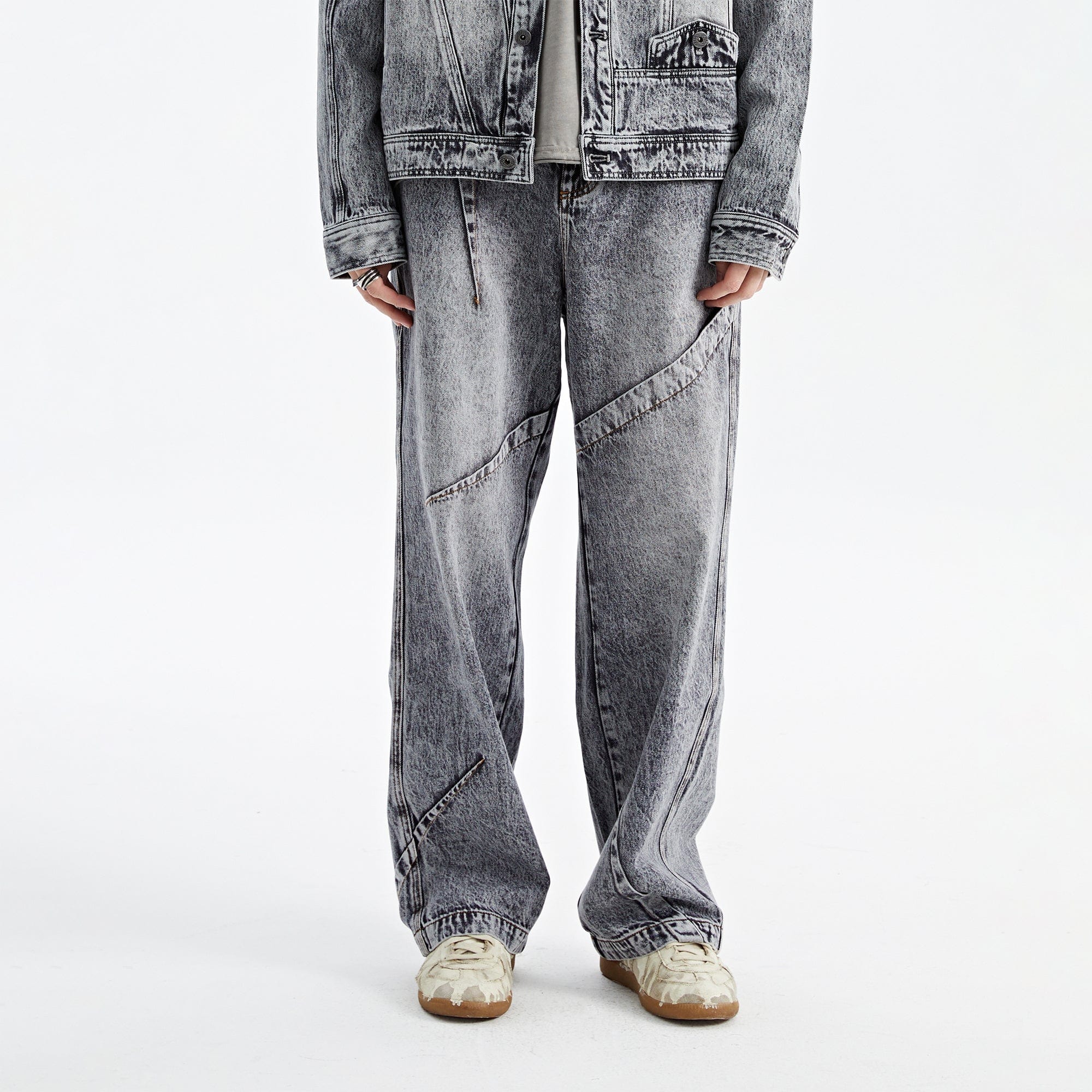 ORGANIC EMOTION Deconstructed Washed Jeans, premium urban and streetwear designers apparel on PROJECTISR.com, ORGANIC EMOTION