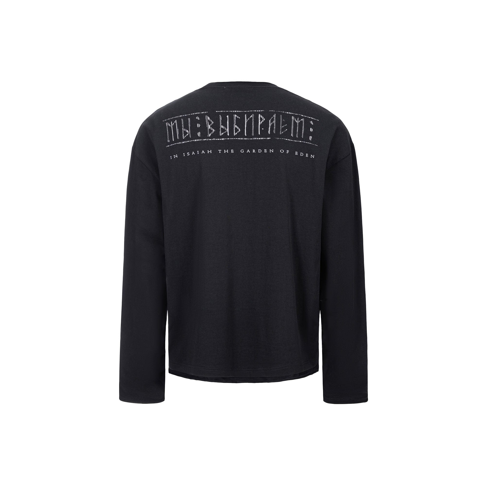 ESAIAS Graphic Faux Layer Henley Long-Sleeve Tee, premium urban and streetwear designers apparel on PROJECTISR.com, ESAIAS