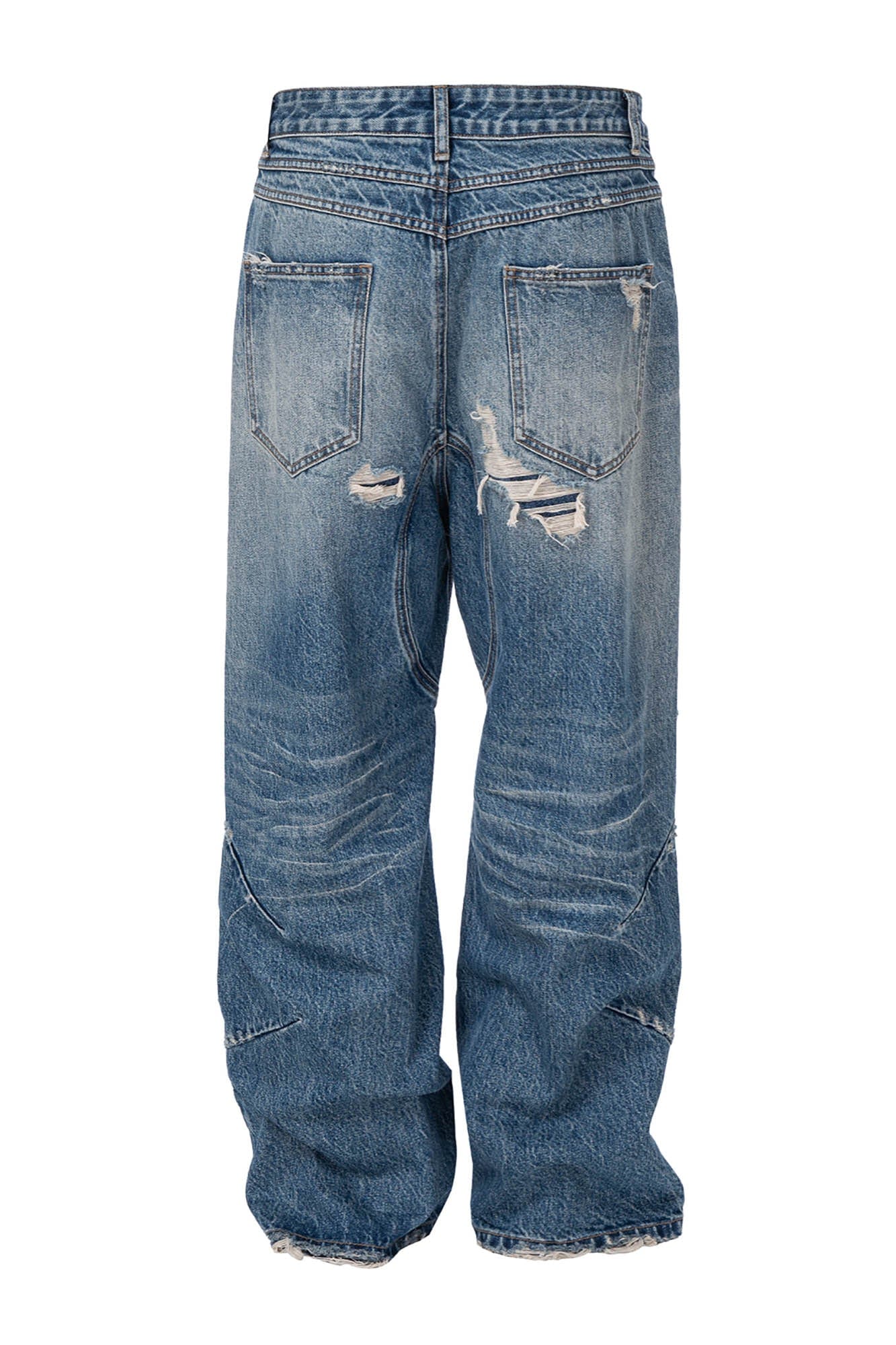 F2CE Ripped Curved Spliced Jeans, premium urban and streetwear designers apparel on PROJECTISR.com, F2CE
