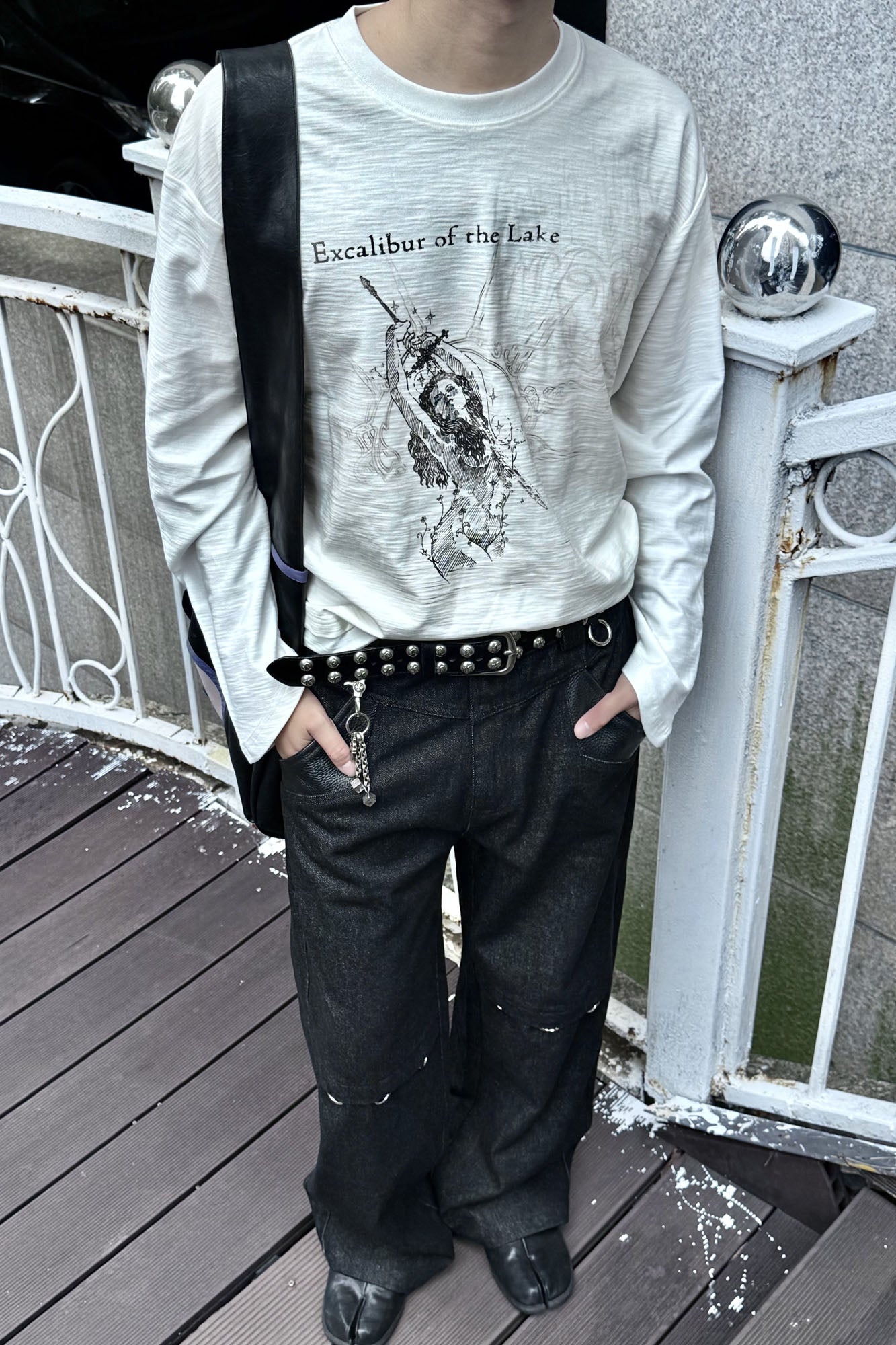 ESAIAS Excalibur Graphic Tapered Cuff Long-Sleeve Tee, premium urban and streetwear designers apparel on PROJECTISR.com, ESAIAS