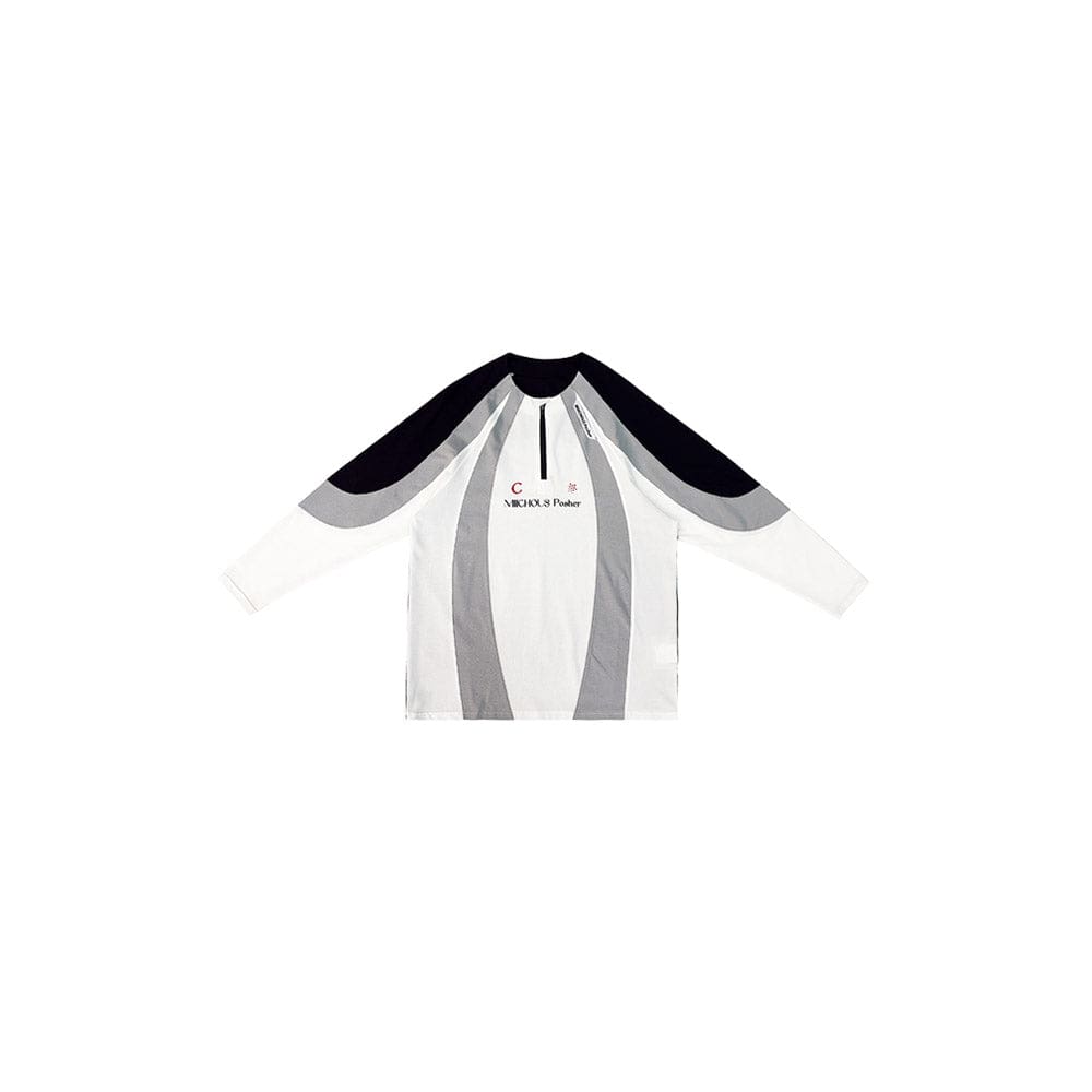 MIICHOUS Arc Contrast Panel Raglan UV Protection Long-Sleeve Tee