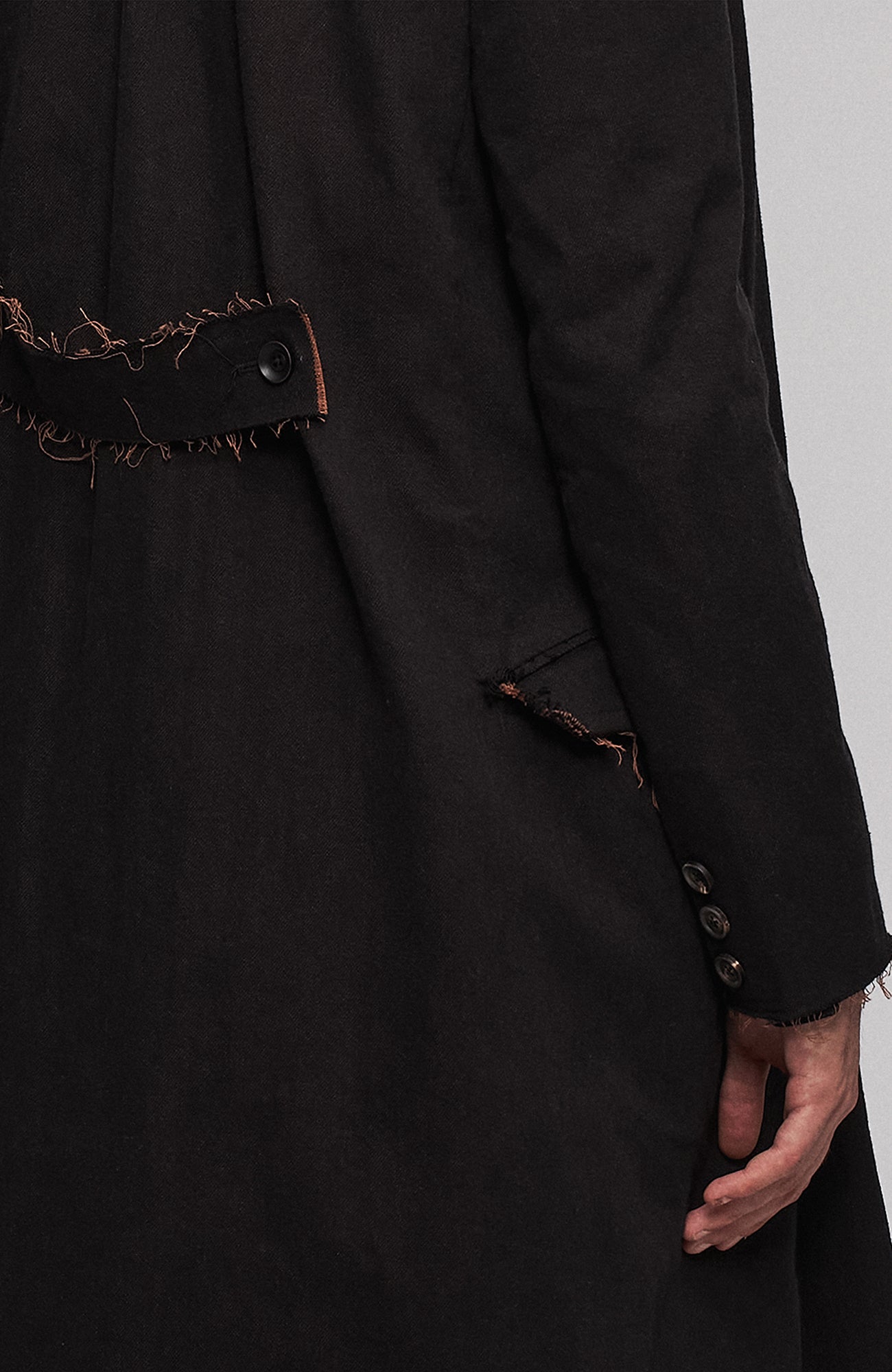 ILNya Nieternite Nifutur Raw-Edge Wool-Blend Longline Coat, premium urban and streetwear designers apparel on PROJECTISR.com, ILNya Nieternite Nifutur