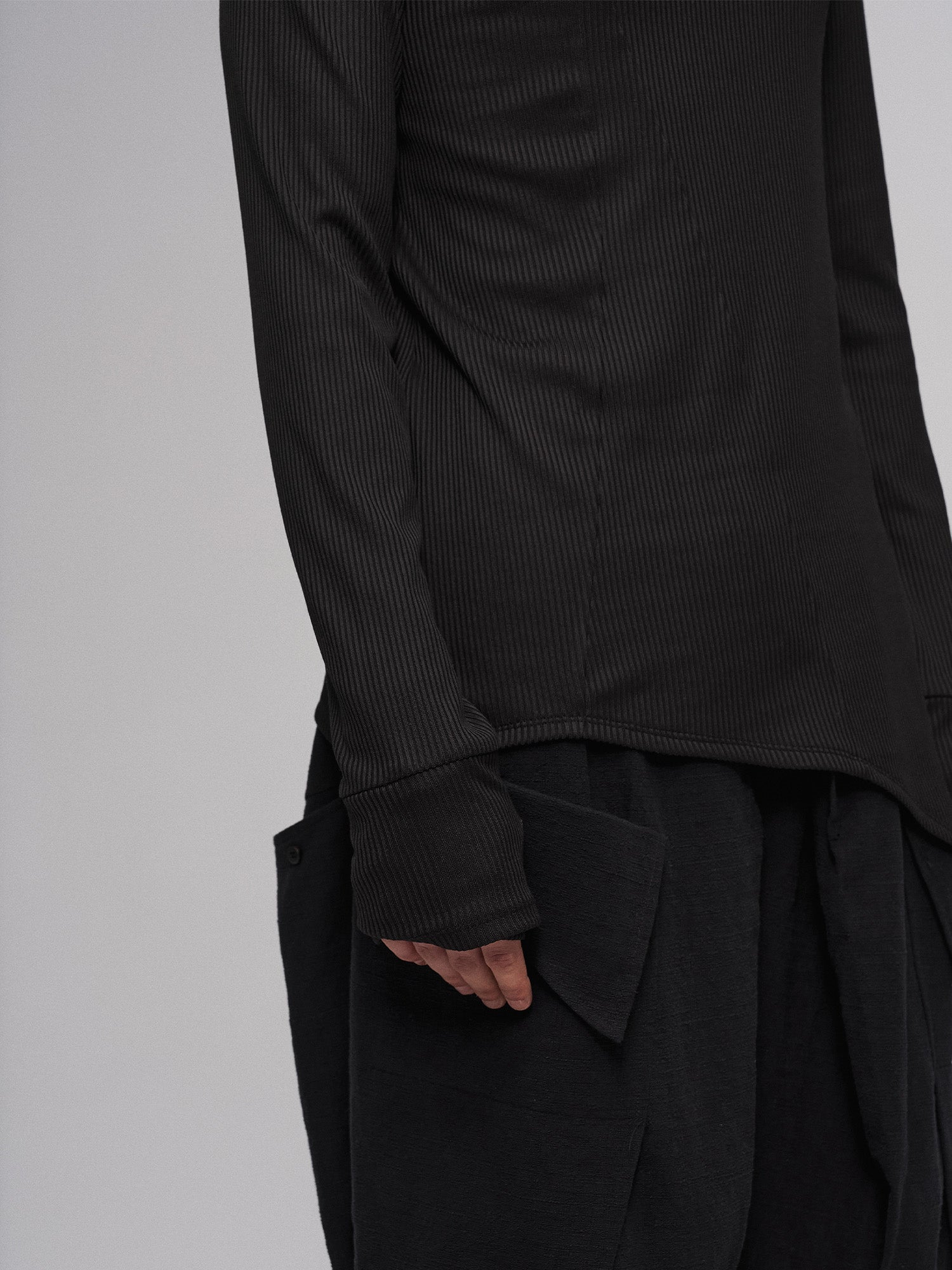 ILNya Nieternite Nifutur Asymmetric Ribbed Mock Neck Sweater, premium urban and streetwear designers apparel on PROJECTISR.com, ILNya Nieternite Nifutur