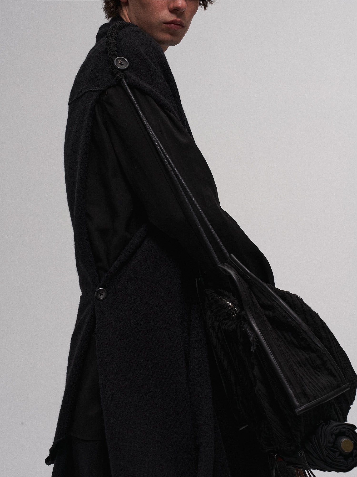 ILNya Nieternite Nifutur Deconstructed Raw-Edge Scarf Vest