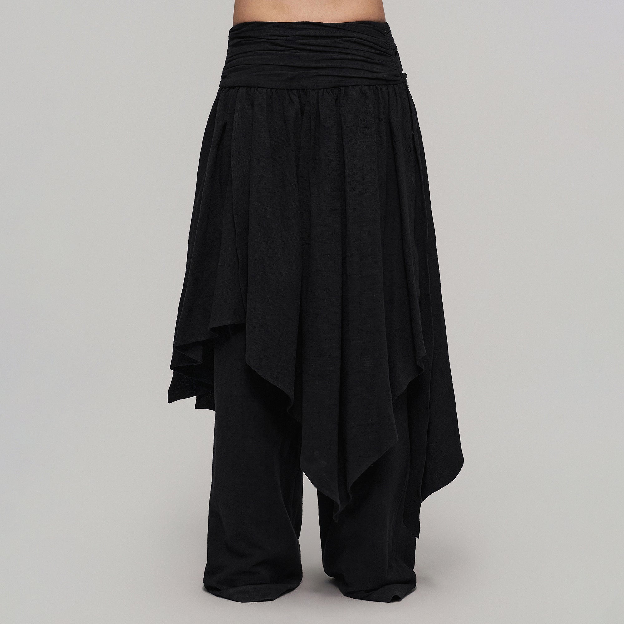 ILNya Nieternite Nifutur Crinkled Flap Cotton-Linen Blend Skort