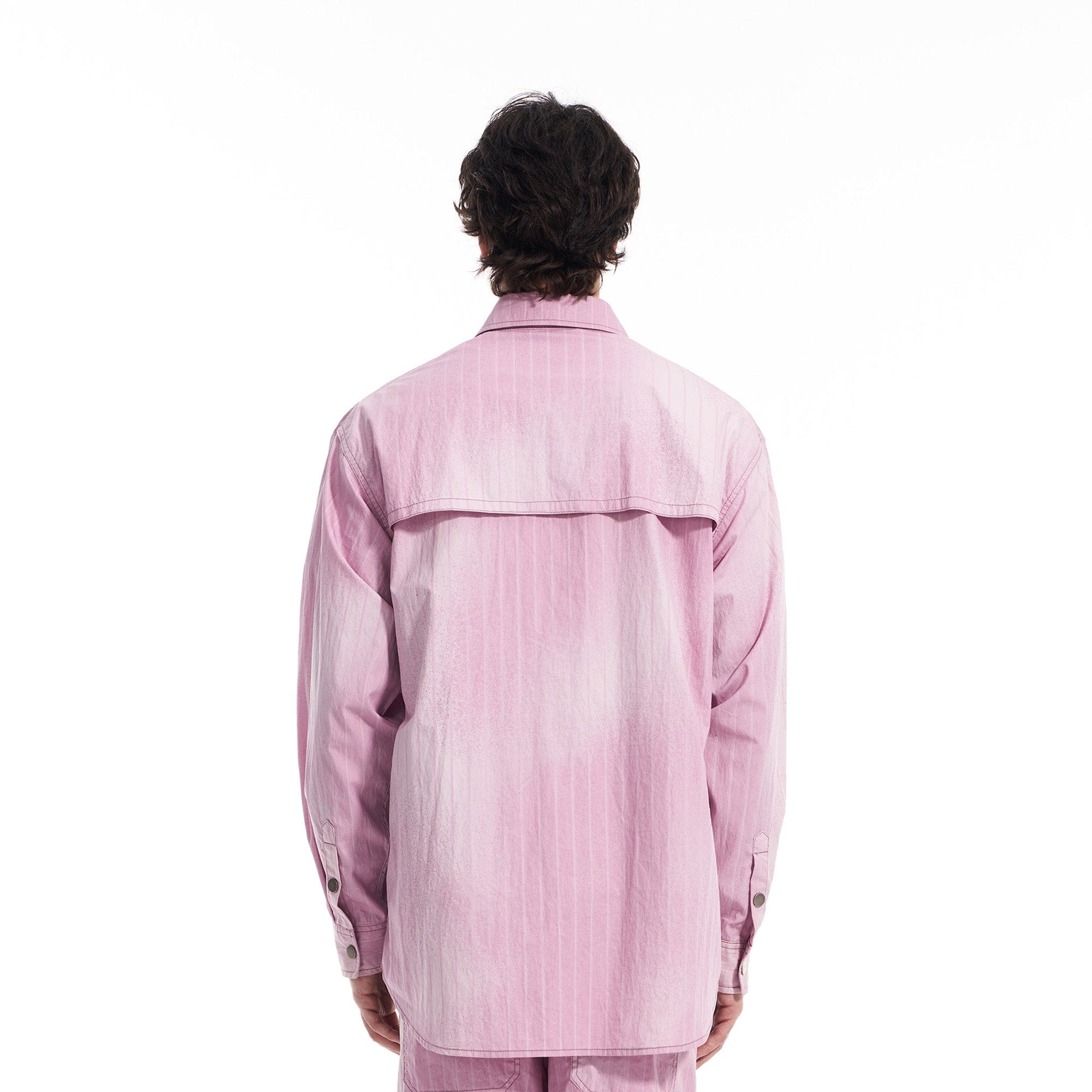 VANN VALRENCE Washed Multi-Pocket Striped Utility Shirt, premium urban and streetwear designers apparel on PROJECTISR.com, VANN VALRENCE