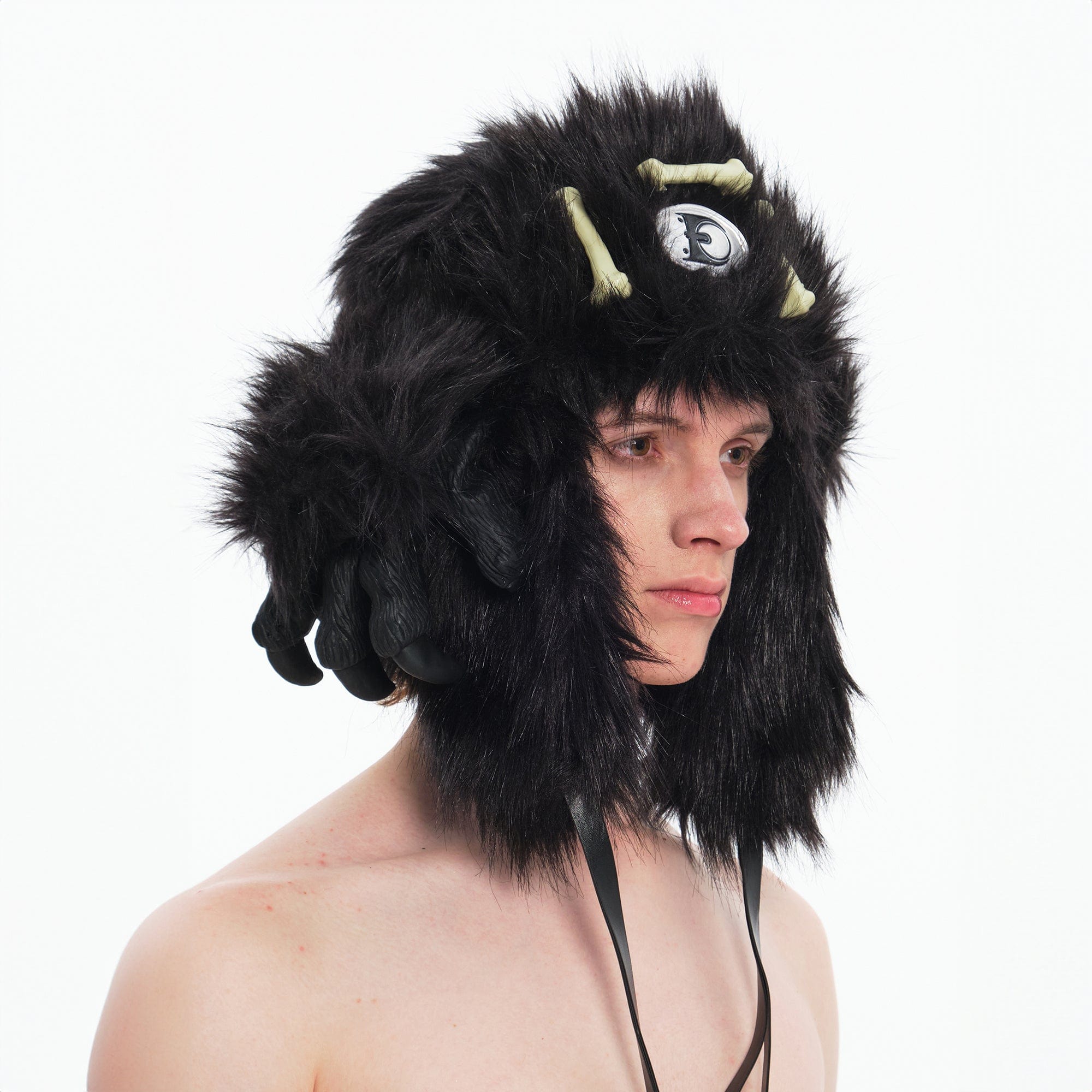 EMBRYO Fuzzy Bone Claw Faux Fur Hat, premium urban and streetwear designers apparel on PROJECTISR.com, EMBRYO