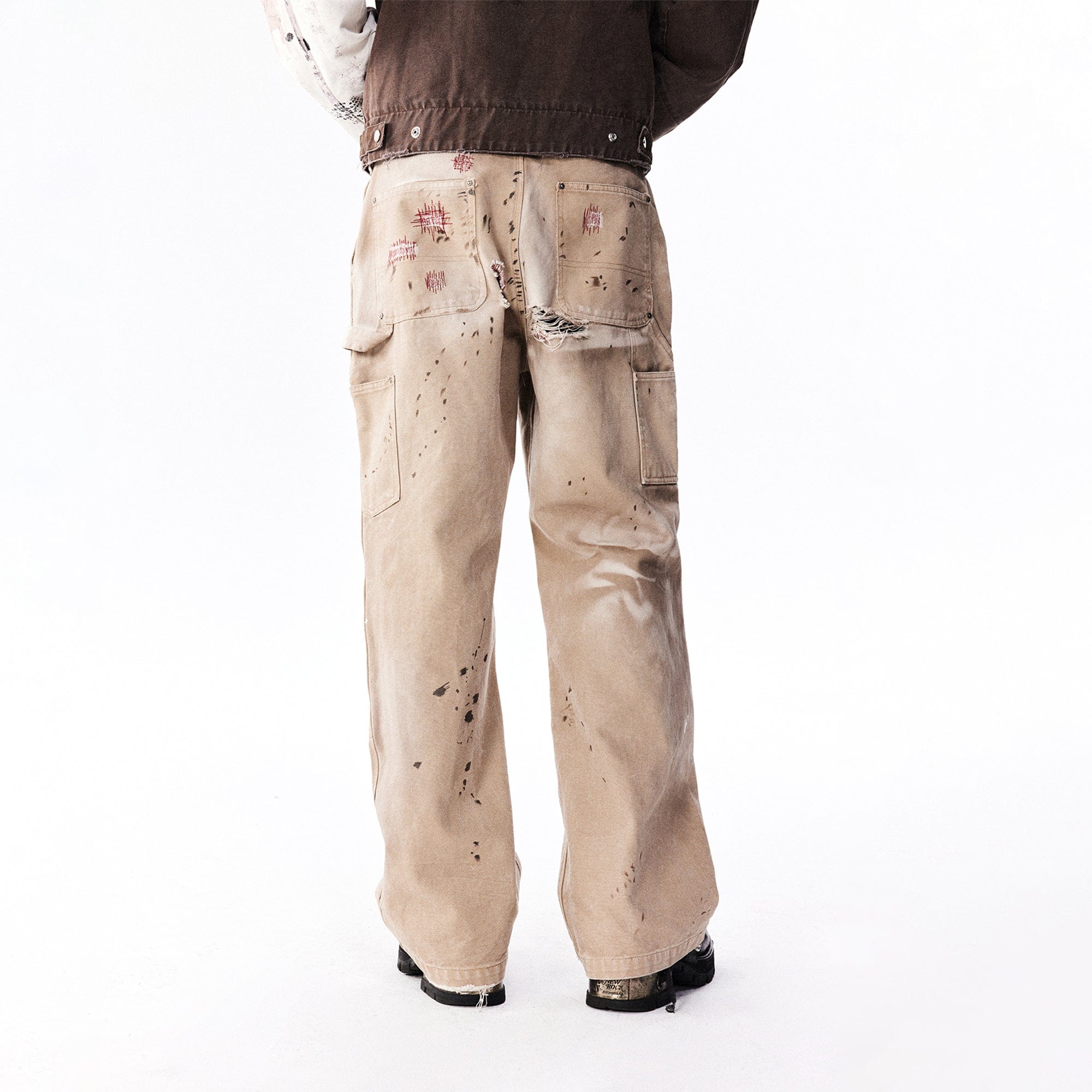 RICHILL Distressed Double-Knee Lumber Pants, premium urban and streetwear designers apparel on PROJECTISR.com, RICHILL