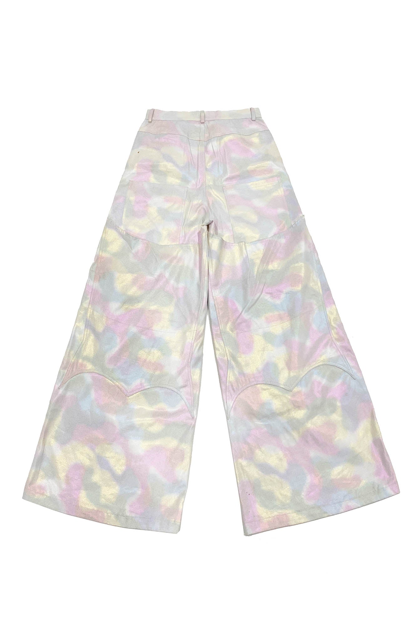EMBRYO Deconstructed Iridescent Camo Wide-Leg Pants, premium urban and streetwear designers apparel on PROJECTISR.com, EMBRYO