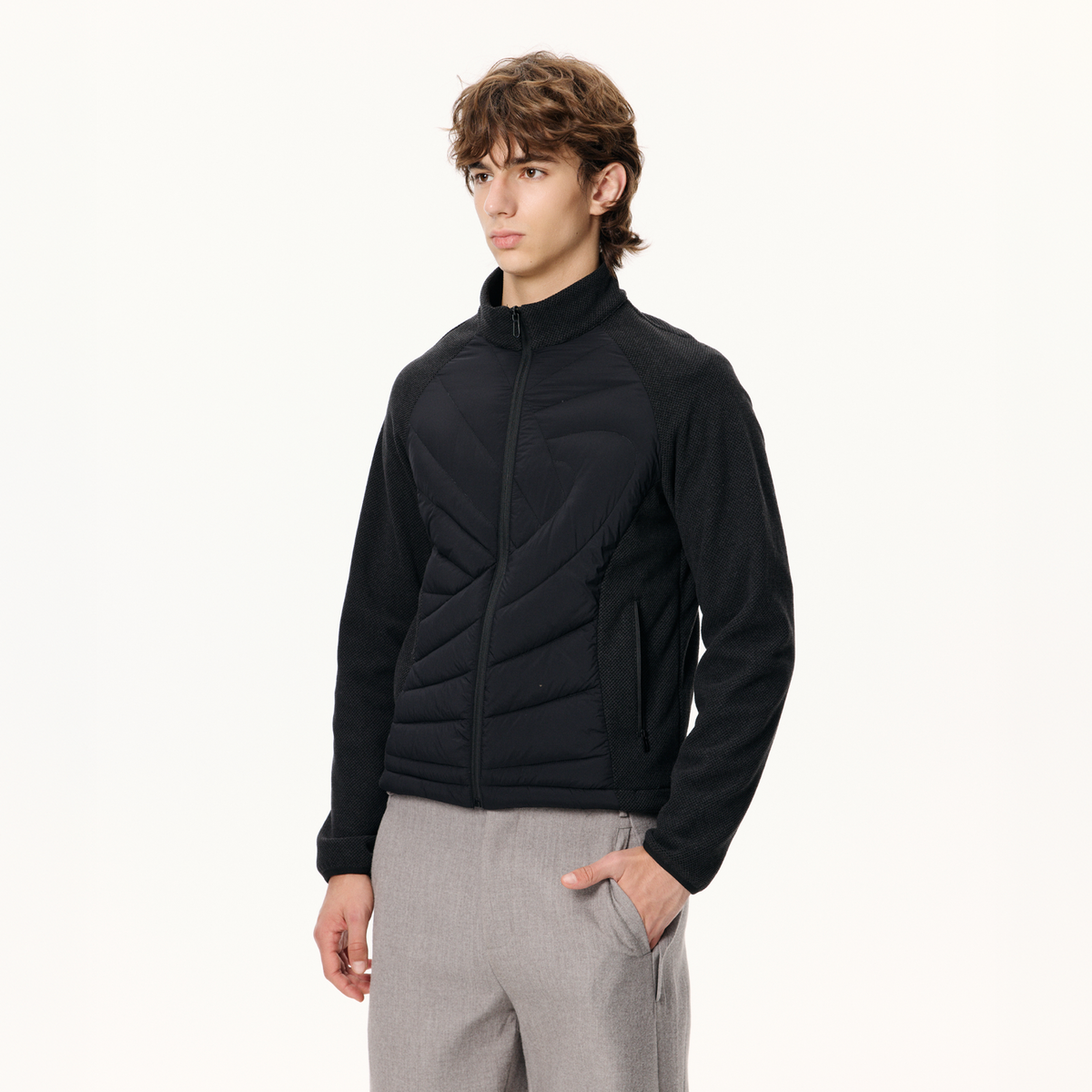 KREATE Ribbed Spliced Goose Down Jacket