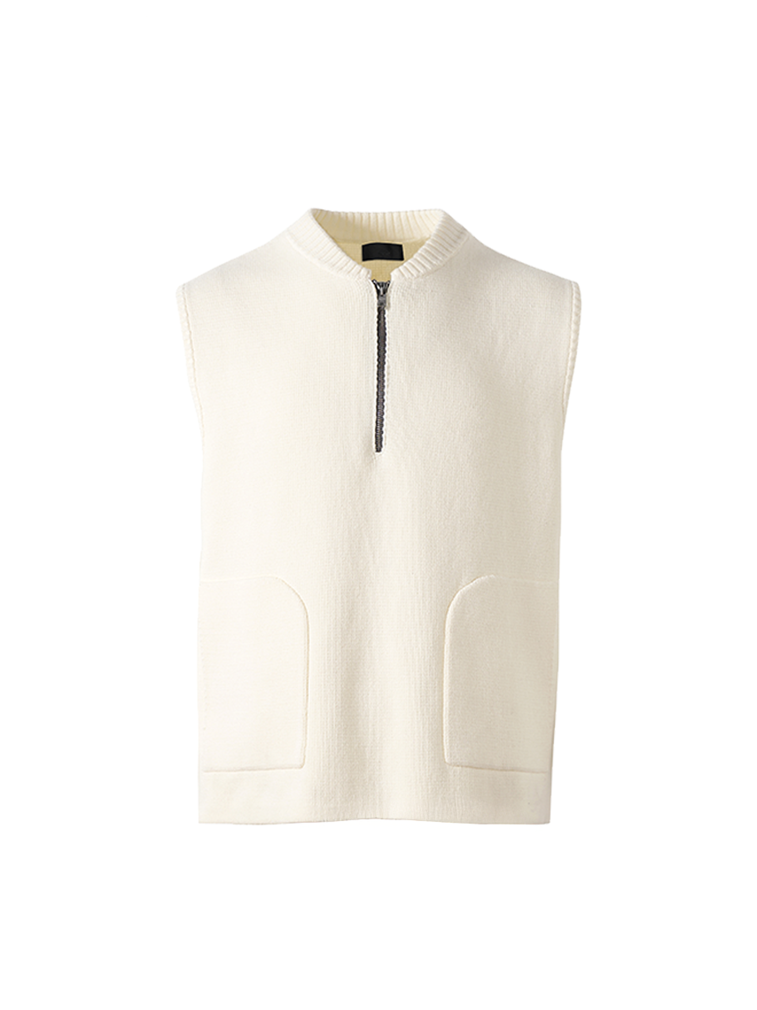 PMW Half-Zip Pockets Knit Vest