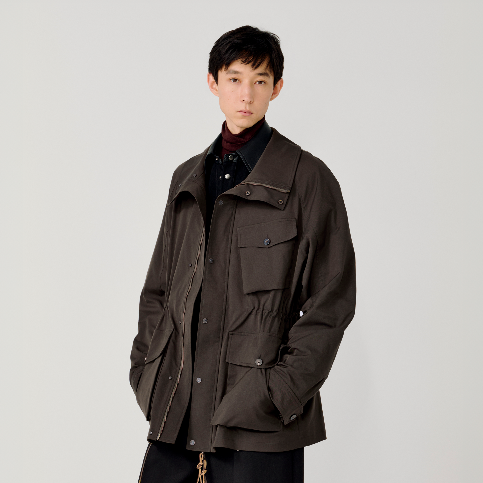 OPICLOTH Multi-Pockets Cinchable Utility Jacket, premium urban and streetwear designers apparel on PROJECTISR.com, OPICLOTH