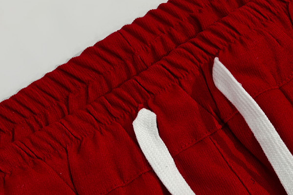 UUCSCC Layered Plaid Wide-Leg Jogger Pants