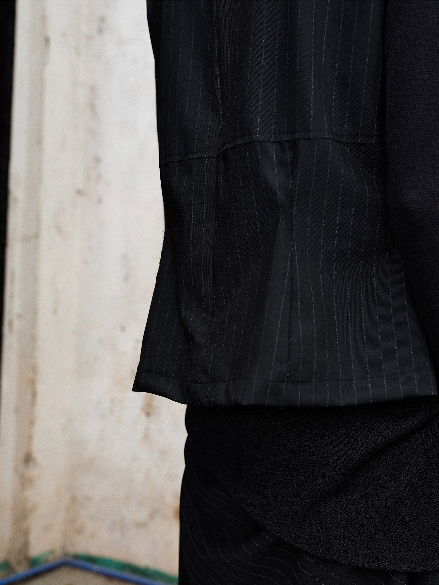 ILNya Nieternite Nifutur Paneled Pinstripe Drape Neck Vest