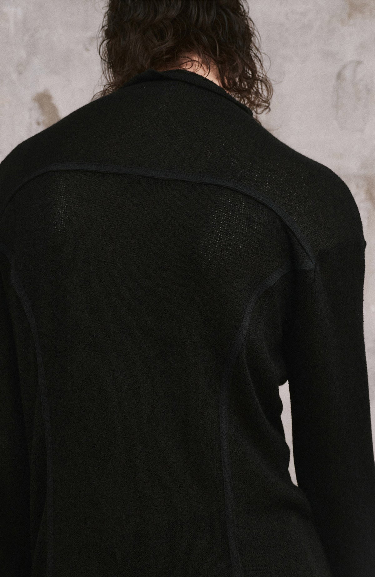 ILNya Nieternite Nifutur Curved Ribbed Zip-Up Sweater